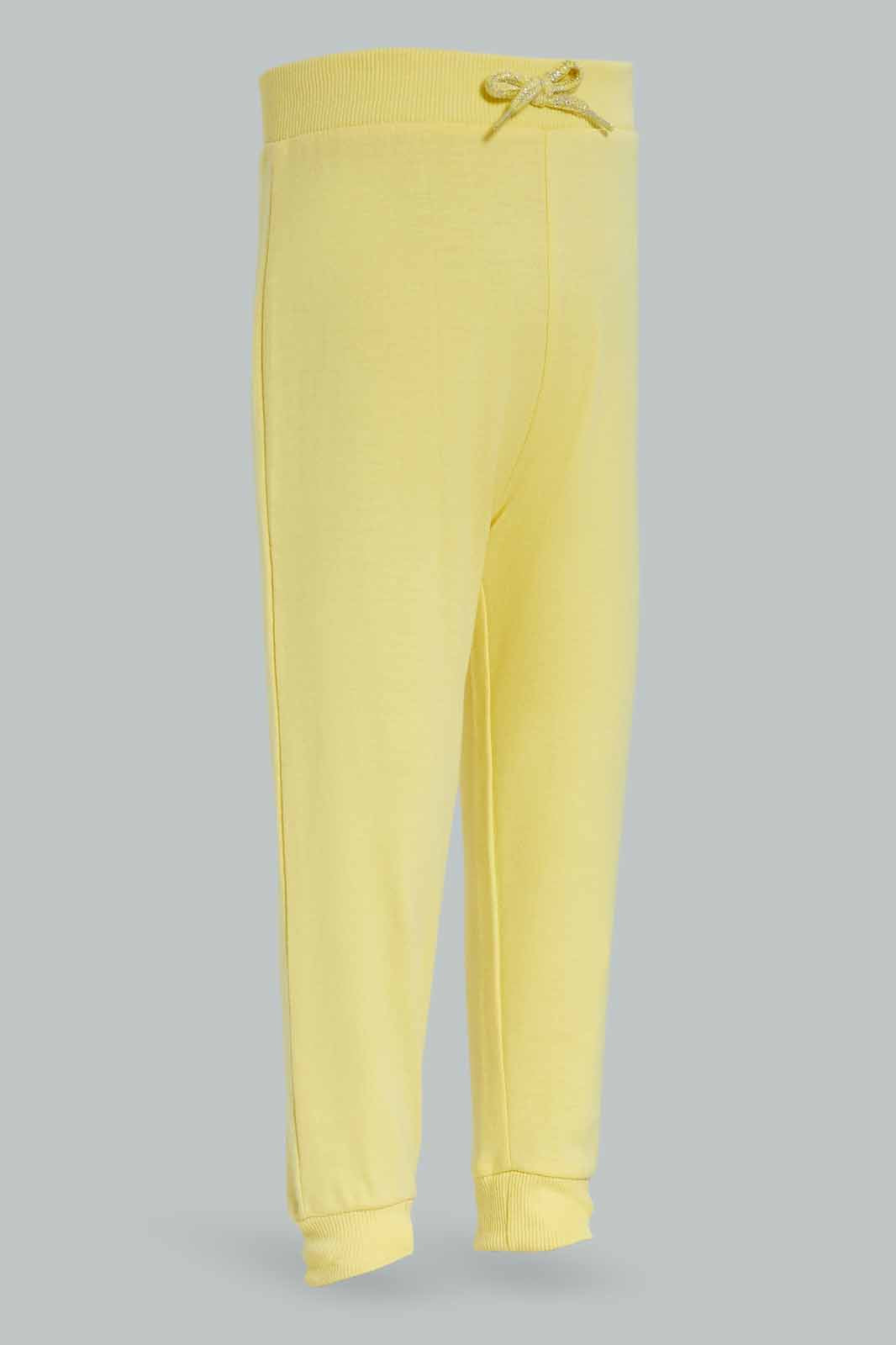 Redtag-Girls-Yellow-Solid-Active-Pant-Category:Joggers,-Colour:Yellow,-Deals:New-In,-Dept:Girls,-Filter:Infant-Girls-(3-to-24-Mths),-ING-Joggers,-New-In-ING-APL,-Non-Sale,-S23A,-Section:Girls-(0-to-14Yrs),-TBL-Infant-Girls-3 to 24 Months