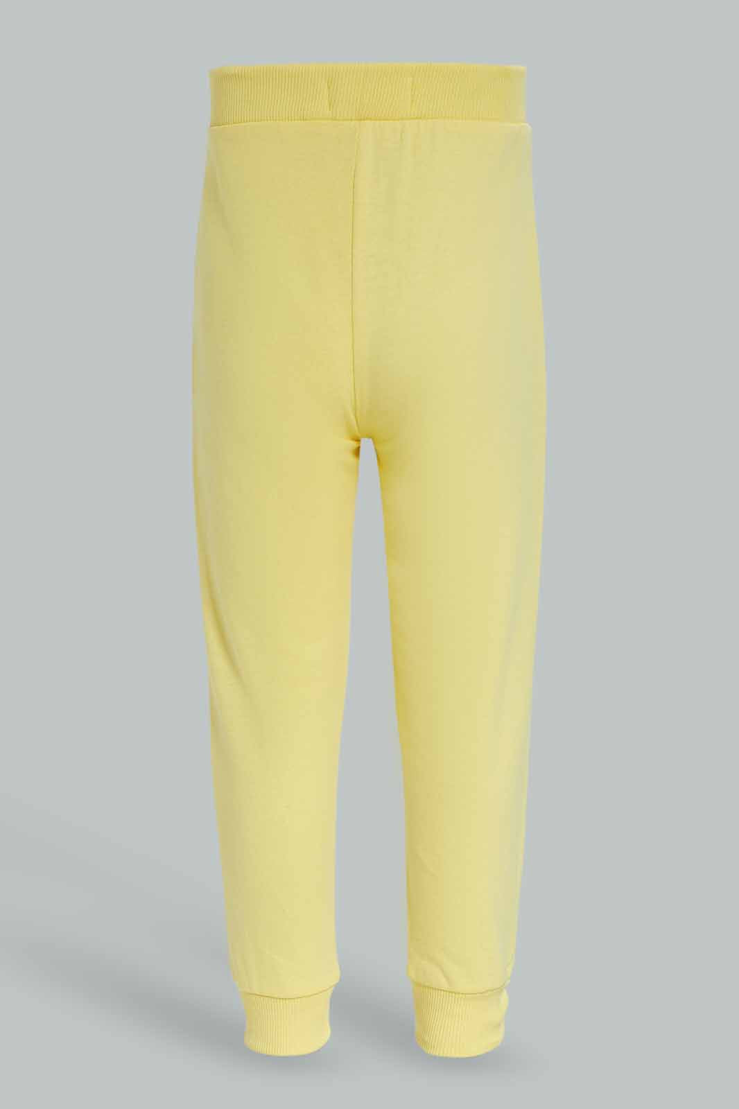 Redtag-Girls-Yellow-Solid-Active-Pant-Category:Joggers,-Colour:Yellow,-Deals:New-In,-Dept:Girls,-Filter:Infant-Girls-(3-to-24-Mths),-ING-Joggers,-New-In-ING-APL,-Non-Sale,-S23A,-Section:Girls-(0-to-14Yrs),-TBL-Infant-Girls-3 to 24 Months