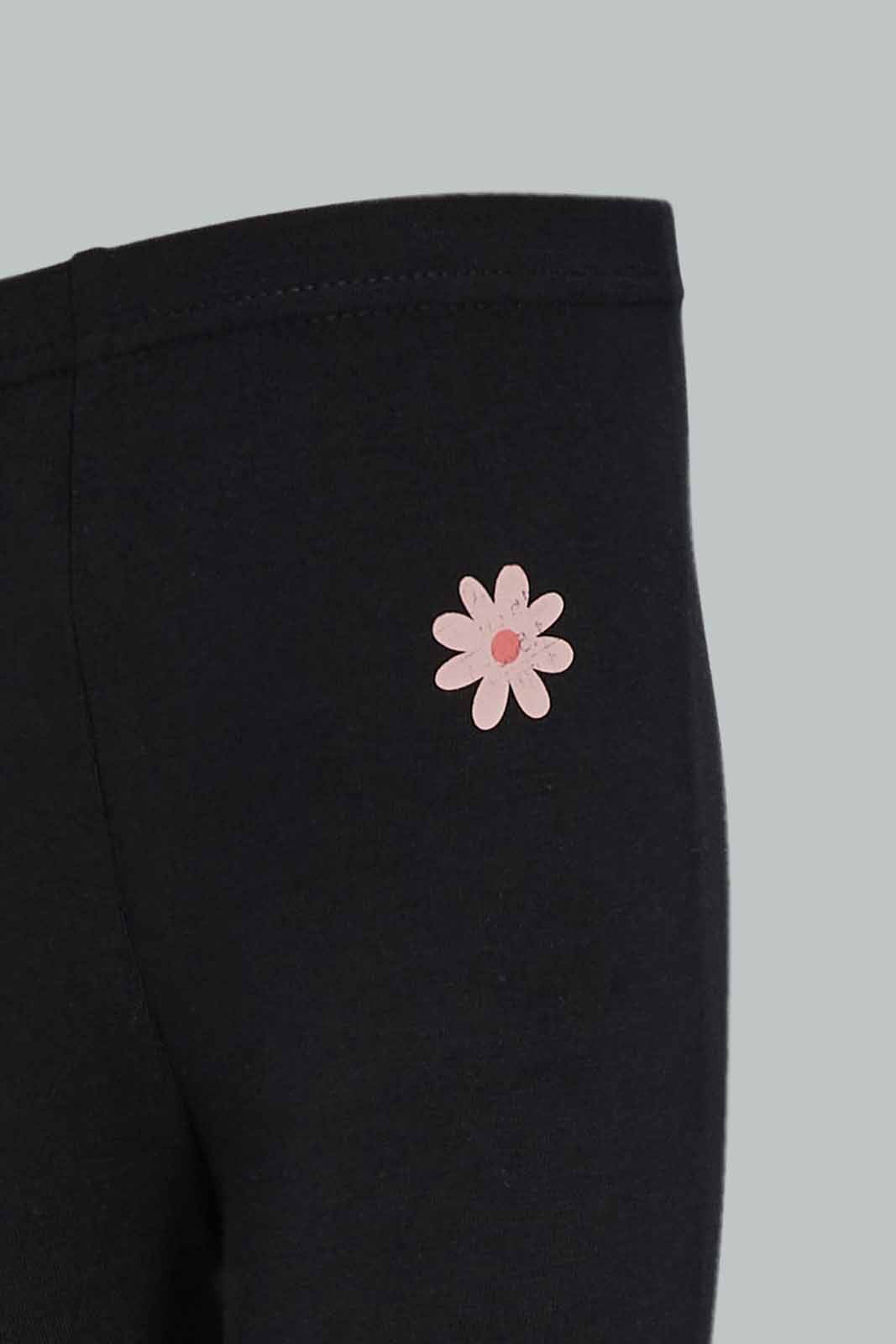 Redtag-Girls-Black-Solid-Legging-Category:Leggings,-Colour:Black,-Deals:New-In,-Dept:Girls,-Filter:Infant-Girls-(3-to-24-Mths),-ING-Leggings,-New-In-ING-APL,-Non-Sale,-S23A,-Section:Girls-(0-to-14Yrs),-TBL-Infant-Girls-3 to 24 Months