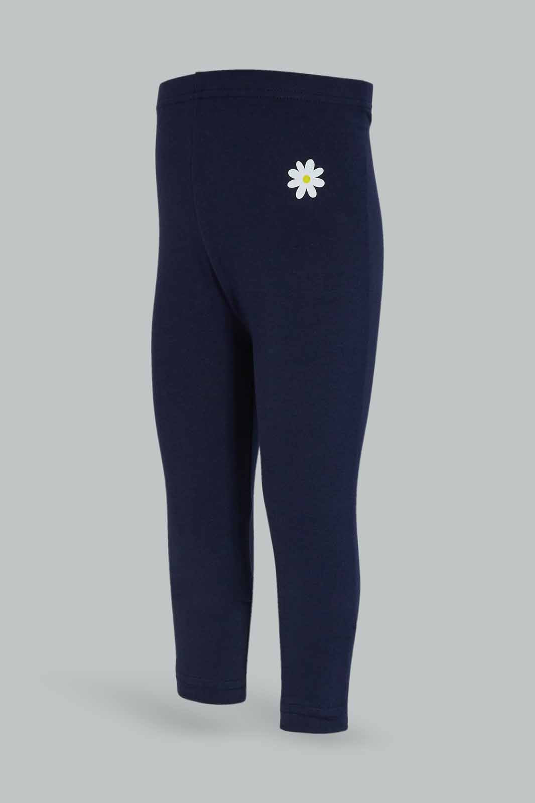 Redtag-Girls-Navy-Solid-Legging-Category:Leggings,-Colour:Navy,-Deals:New-In,-Dept:Girls,-Filter:Infant-Girls-(3-to-24-Mths),-ING-Leggings,-New-In-ING-APL,-Non-Sale,-S23A,-Section:Girls-(0-to-14Yrs),-TBL-Infant-Girls-3 to 24 Months