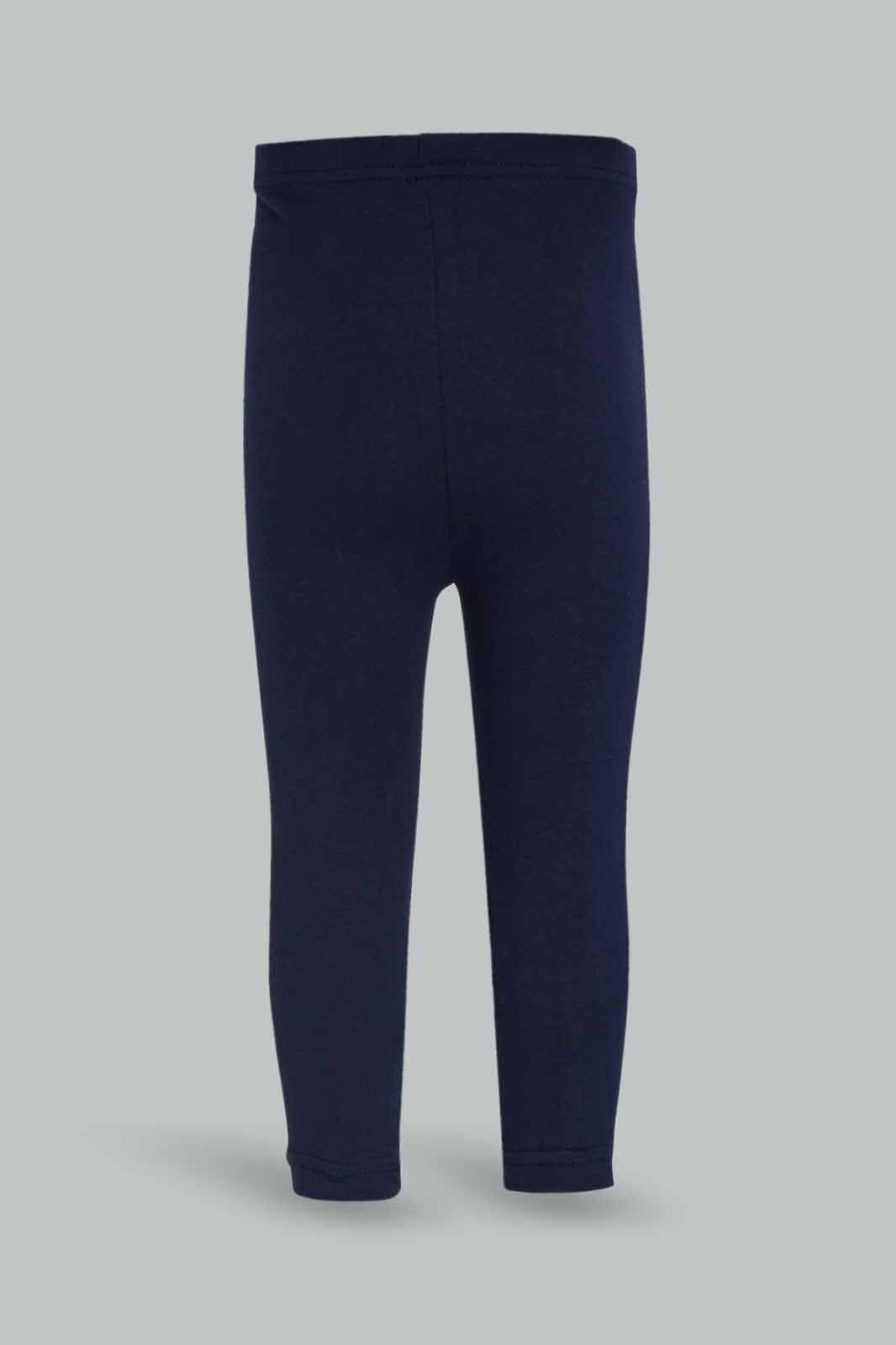 Redtag-Girls-Navy-Solid-Legging-Category:Leggings,-Colour:Navy,-Deals:New-In,-Dept:Girls,-Filter:Infant-Girls-(3-to-24-Mths),-ING-Leggings,-New-In-ING-APL,-Non-Sale,-S23A,-Section:Girls-(0-to-14Yrs),-TBL-Infant-Girls-3 to 24 Months