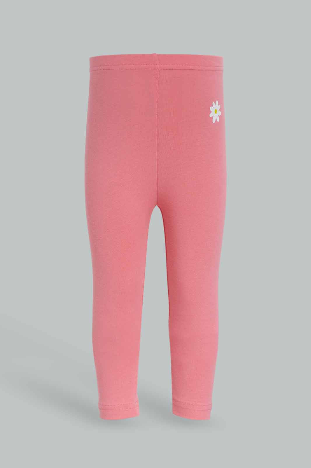 Redtag-Girls-Pink-Solid-Legging-Category:Leggings,-Colour:Apricot,-Deals:New-In,-Dept:Girls,-Filter:Infant-Girls-(3-to-24-Mths),-ING-Leggings,-New-In-ING-APL,-Non-Sale,-S23A,-Section:Girls-(0-to-14Yrs),-TBL-Infant-Girls-3 to 24 Months