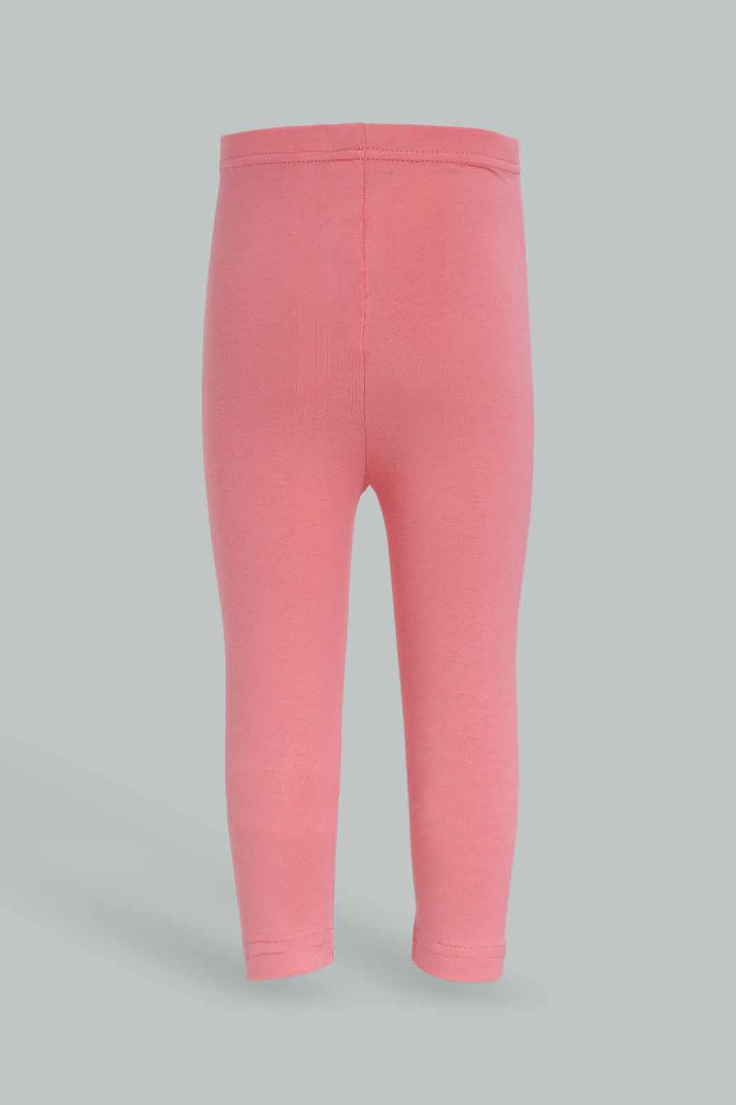 Redtag-Girls-Pink-Solid-Legging-Category:Leggings,-Colour:Apricot,-Deals:New-In,-Dept:Girls,-Filter:Infant-Girls-(3-to-24-Mths),-ING-Leggings,-New-In-ING-APL,-Non-Sale,-S23A,-Section:Girls-(0-to-14Yrs),-TBL-Infant-Girls-3 to 24 Months