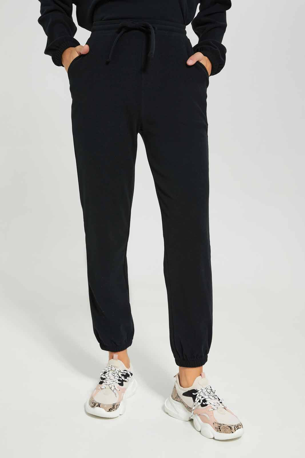 Redtag-Women-Black-Jogger-Category:Trousers,-Colour:Black,-Deals:New-In,-Dept:Ladieswear,-Filter:Women's-Clothing,-LDC,-LDC-Trousers,-New-In-LDC-APL,-Non-Sale,-S23A,-Section:Women-Women's-