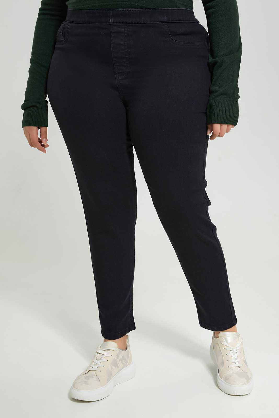 Redtag-Women-Black-Skinny-Jeggings-Category:Jeggings,-Colour:Black,-Deals:New-In,-Filter:Plus-Size,-LDP-Jeggings,-New-In-LDP-APL,-Non-Sale,-Section:Women,-TBL,-W22B-Women's-