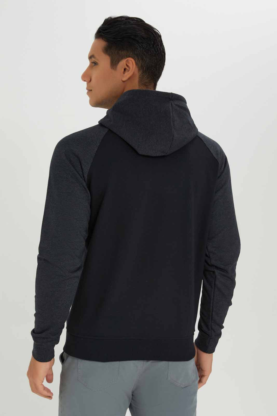 Redtag-Men-Black-/-Charcoal-Reglan-Sleeve-Sweatshirt-Category:Sweatshirts,-Colour:Black,-Deals:New-In,-Dept:Menswear,-Filter:Men's-Clothing,-Men-Sweatshirts,-New-In-Men-APL,-Non-Sale,-S23A,-Section:Men,-TBL-Men's-