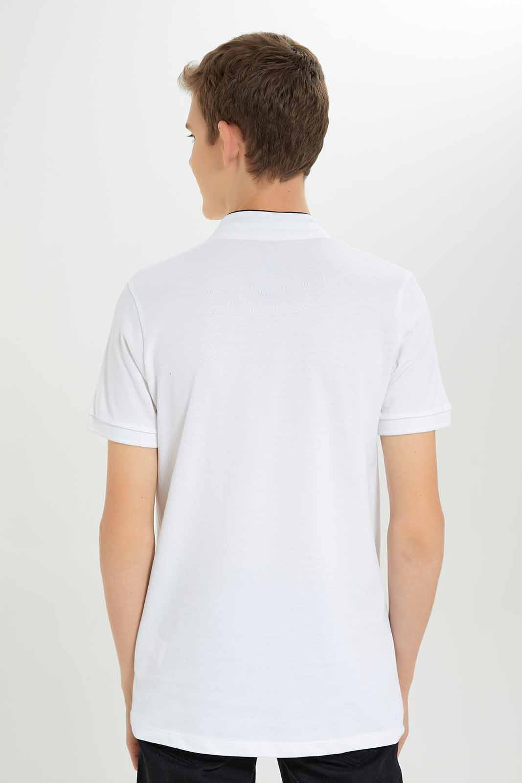 Redtag-Boys-White-Mandarin-Collar-Polo-BSR-Polo-T-Shirts,-BTS,-Category:Polo-T-Shirts,-Colour:White,-Deals:New-In,-Dept:Boys,-Filter:Senior-Boys-(8-to-14-Yrs),-New-In-BSR-APL,-Non-Sale,-S23A,-Section:Boys-(0-to-14Yrs),-TBL-Senior-Boys-9 to 14 Years