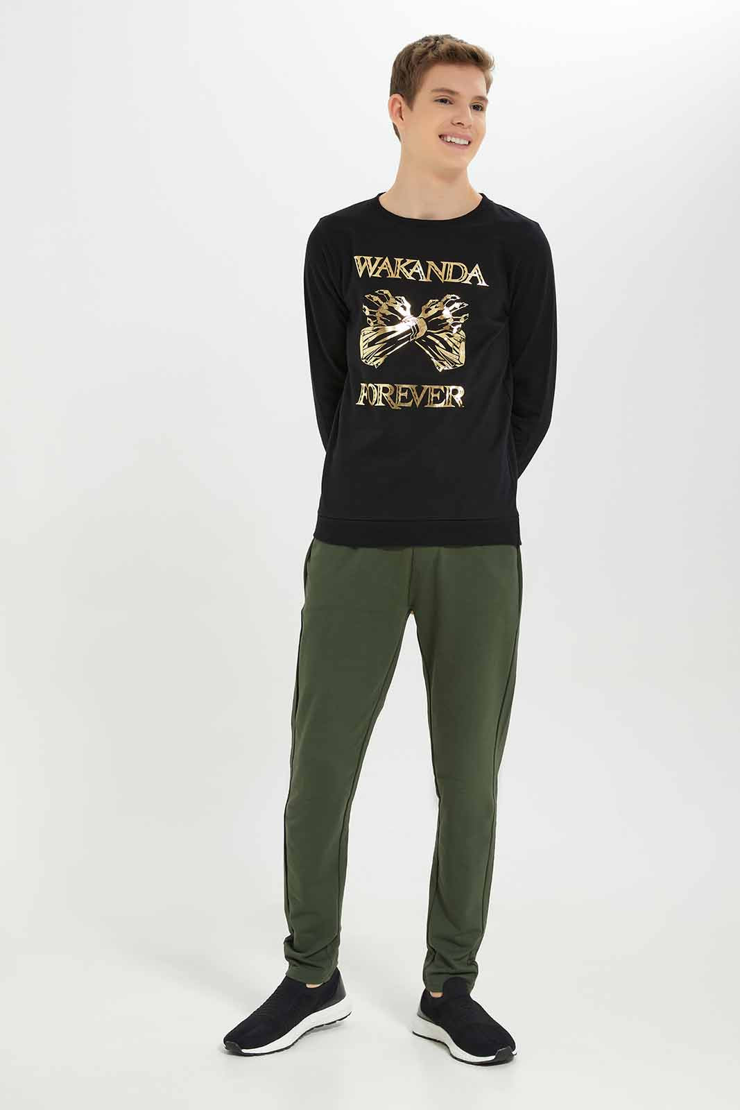 Redtag-Boys-Black-Black-Panther-Sweatshirt-BSR-Sweatshirts,-Category:Sweatshirts,-Colour:Black,-Deals:New-In,-Dept:Boys,-Filter:Senior-Boys-(8-to-14-Yrs),-New-In-BSR-APL,-Non-Sale,-S23A,-Section:Boys-(0-to-14Yrs),-TBL-Senior-Boys-9 to 14 Years