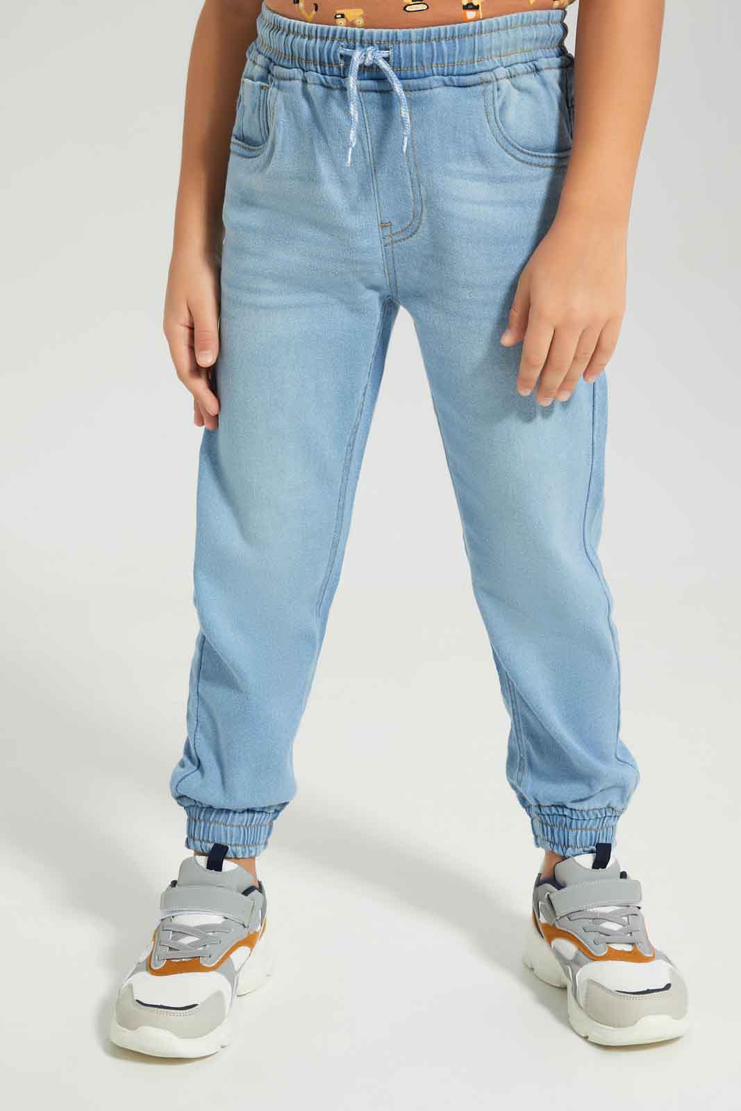 Redtag-Boys-Lightwash-Elasticated-Waist-Jogger-Jean-BOY-Jeans,-Category:Jeans,-Colour:Light-Wash,-Deals:New-In,-Dept:Boys,-Filter:Boys-(2-to-8-Yrs),-FIT-WALL-(FTW),-New-In-BOY-APL,-Non-Sale,-S23A,-Section:Boys-(0-to-14Yrs)-Boys-2 to 8 Years