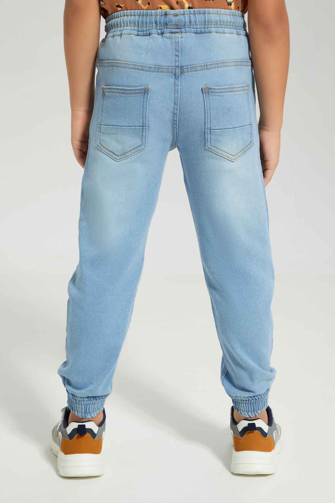 Redtag-Boys-Lightwash-Elasticated-Waist-Jogger-Jean-BOY-Jeans,-Category:Jeans,-Colour:Light-Wash,-Deals:New-In,-Dept:Boys,-Filter:Boys-(2-to-8-Yrs),-FIT-WALL-(FTW),-New-In-BOY-APL,-Non-Sale,-S23A,-Section:Boys-(0-to-14Yrs)-Boys-2 to 8 Years
