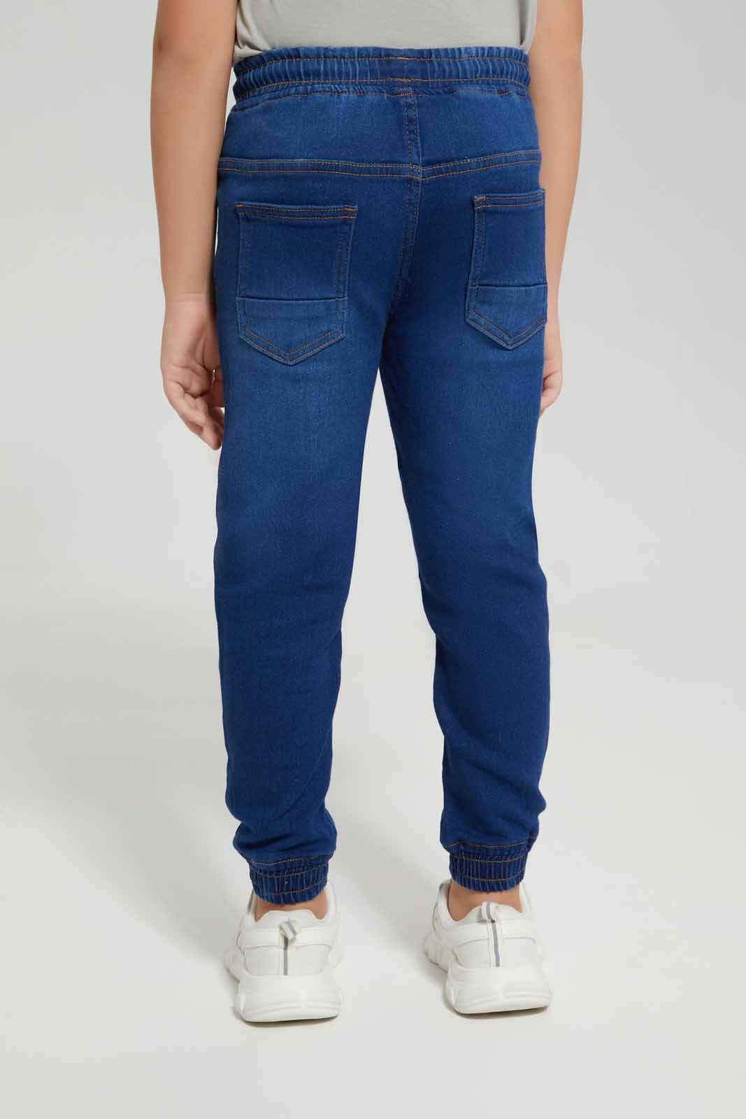 Redtag-Boys-Midwash-Elasticated-Waist-Jogger-Jean-BOY-Jeans,-Category:Jeans,-Colour:Blue,-Deals:New-In,-Dept:Boys,-Filter:Boys-(2-to-8-Yrs),-FIT-WALL-(FTW),-New-In-BOY-APL,-Non-Sale,-S23A,-Section:Boys-(0-to-14Yrs)-Boys-2 to 8 Years