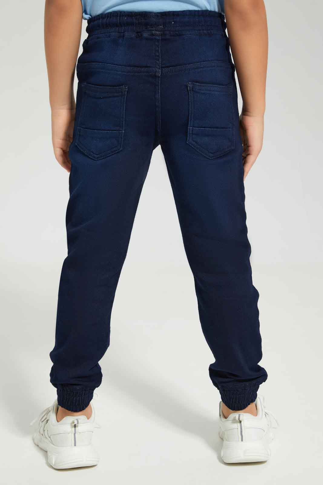 Redtag-Boys-Darkwash-Elasticated-Waist-Jogger-Jean-BOY-Jeans,-Category:Jeans,-Colour:Dark-Wash,-Deals:New-In,-Dept:Boys,-Filter:Boys-(2-to-8-Yrs),-FIT-WALL-(FTW),-New-In-BOY-APL,-Non-Sale,-S23A,-Section:Boys-(0-to-14Yrs)-Boys-2 to 8 Years
