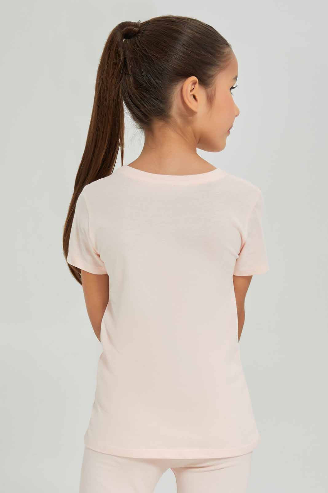 Redtag-Girls-Ss-Watermelon-Tee---Pink-Category:T-Shirts,-Colour:Apricot,-Deals:New-In,-Dept:Girls,-Filter:Girls-(2-to-8-Yrs),-GIR-T-Shirts,-New-In-GIR-APL,-Non-Sale,-Section:Girls-(0-to-14Yrs),-TBL,-W22A-Girls-2 to 8 Years