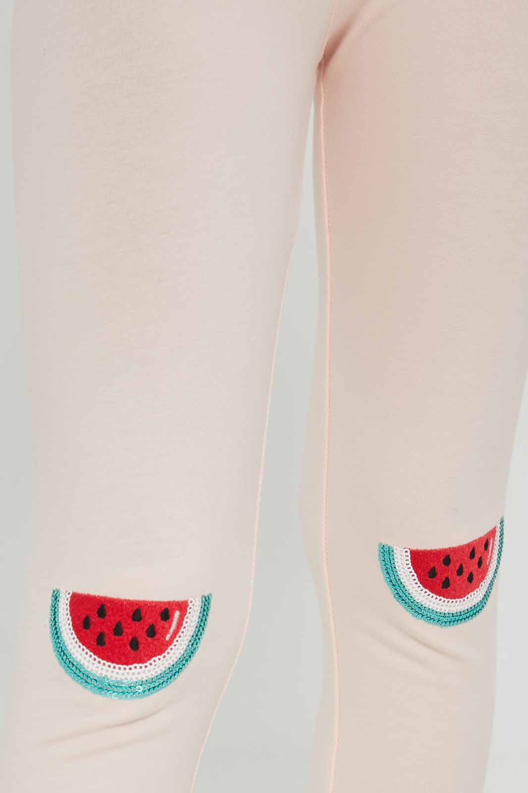 Redtag-Girls-Legging---Knee-Placement-Watermelon-Darker-Pink-Category:Leggings,-Colour:Apricot,-Deals:New-In,-Dept:Girls,-Filter:Girls-(2-to-8-Yrs),-GIR-Leggings,-New-In-GIR-APL,-Non-Sale,-Section:Girls-(0-to-14Yrs),-TBL,-W22A-Girls-2 to 8 Years