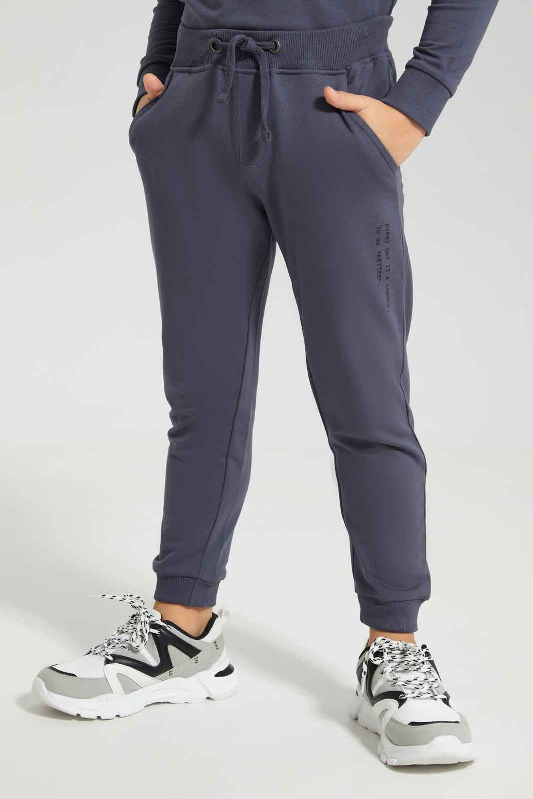 Redtag-Boys-Dark-Grey-Printed-Crew-Neck-Jogsuit-BOY-Jog-Sets,-Category:Jog-Sets,-Colour:Charcoal,-Deals:New-In,-Dept:Boys,-Filter:Boys-(2-to-8-Yrs),-New-In-BOY-APL,-Non-Sale,-S23A,-Section:Boys-(0-to-14Yrs)-Boys-2 to 8 Years