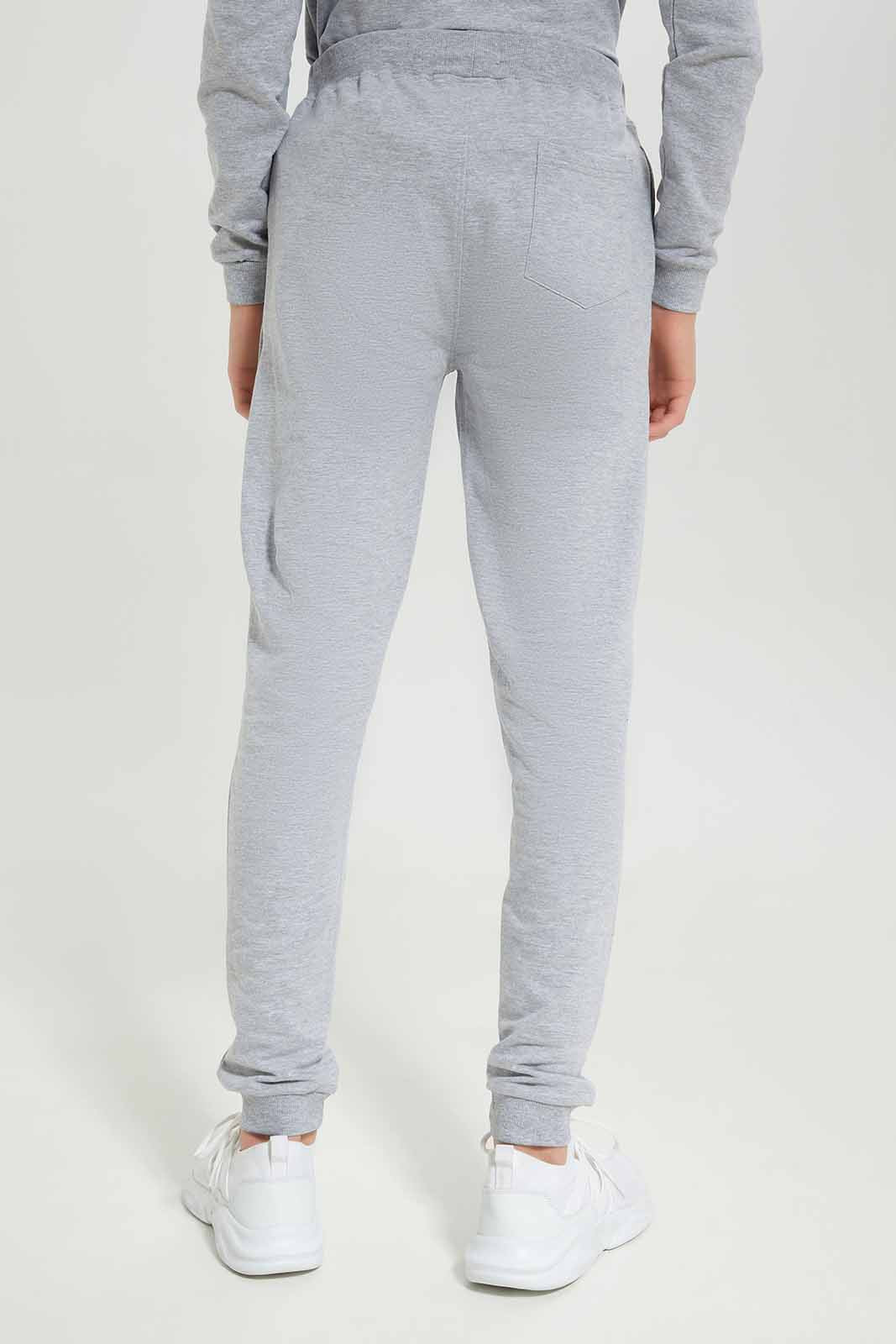 Redtag-Boys-Grey-Mel-Lounge-Wear-Active-Pants-BSR-Joggers,-Category:Joggers,-Colour:Grey,-Deals:New-In,-Dept:Boys,-Filter:Senior-Boys-(8-to-14-Yrs),-New-In-BSR-APL,-Non-Sale,-S23A,-Section:Boys-(0-to-14Yrs)-Senior-Boys-9 to 14 Years