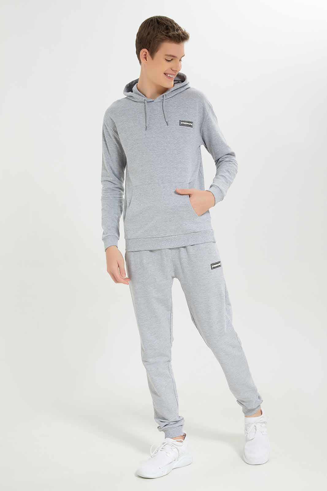Redtag-Boys-Grey-Mel-Lounge-Wear-Active-Pants-BSR-Joggers,-Category:Joggers,-Colour:Grey,-Deals:New-In,-Dept:Boys,-Filter:Senior-Boys-(8-to-14-Yrs),-New-In-BSR-APL,-Non-Sale,-S23A,-Section:Boys-(0-to-14Yrs)-Senior-Boys-9 to 14 Years