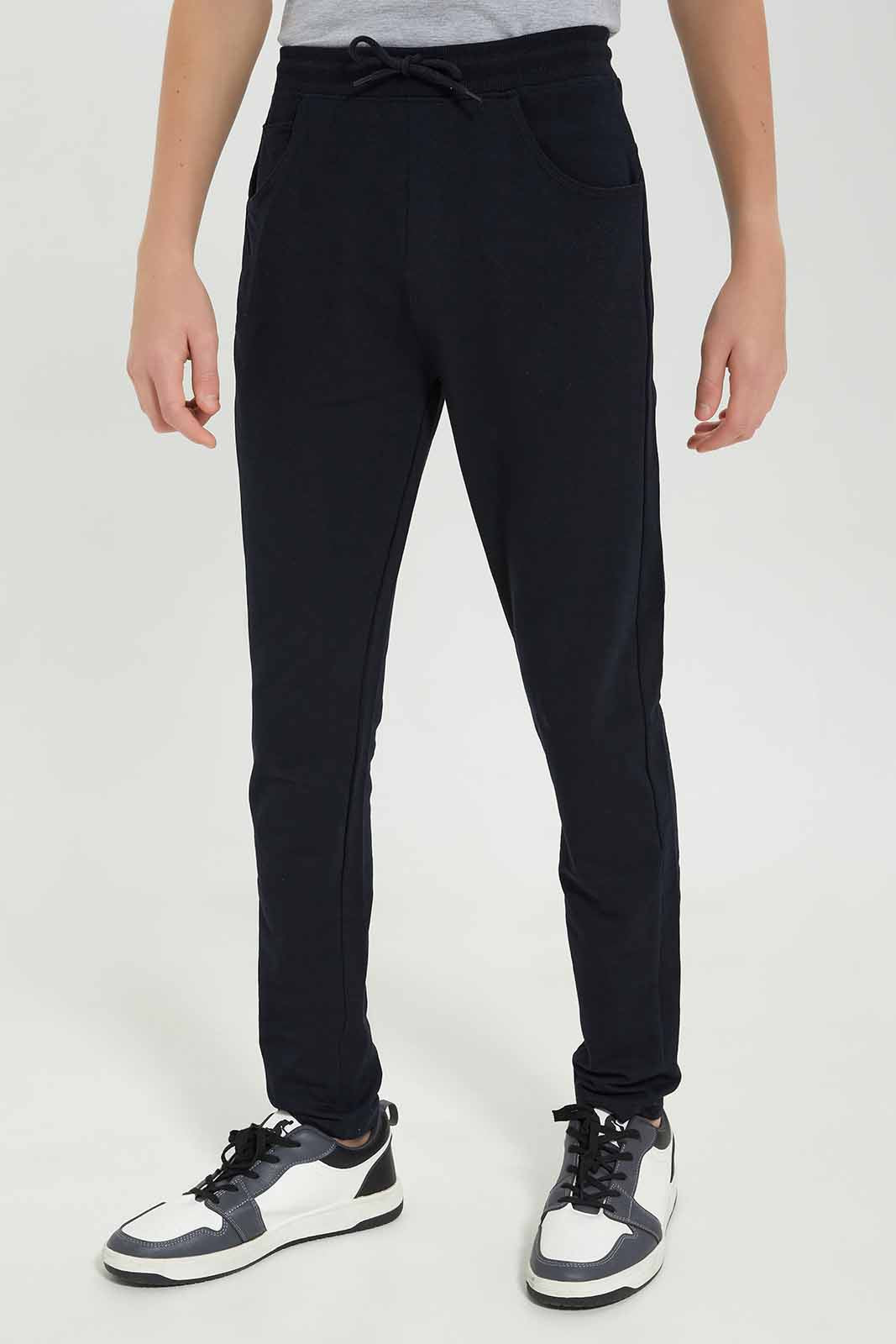 Redtag-Boys-Black-Stretch-Active-Pants-BSR-Joggers,-Category:Joggers,-Colour:Black,-Deals:New-In,-Dept:Boys,-Filter:Senior-Boys-(8-to-14-Yrs),-New-In-BSR-APL,-Non-Sale,-S23A,-Section:Boys-(0-to-14Yrs),-VLM-Senior-Boys-9 to 14 Years