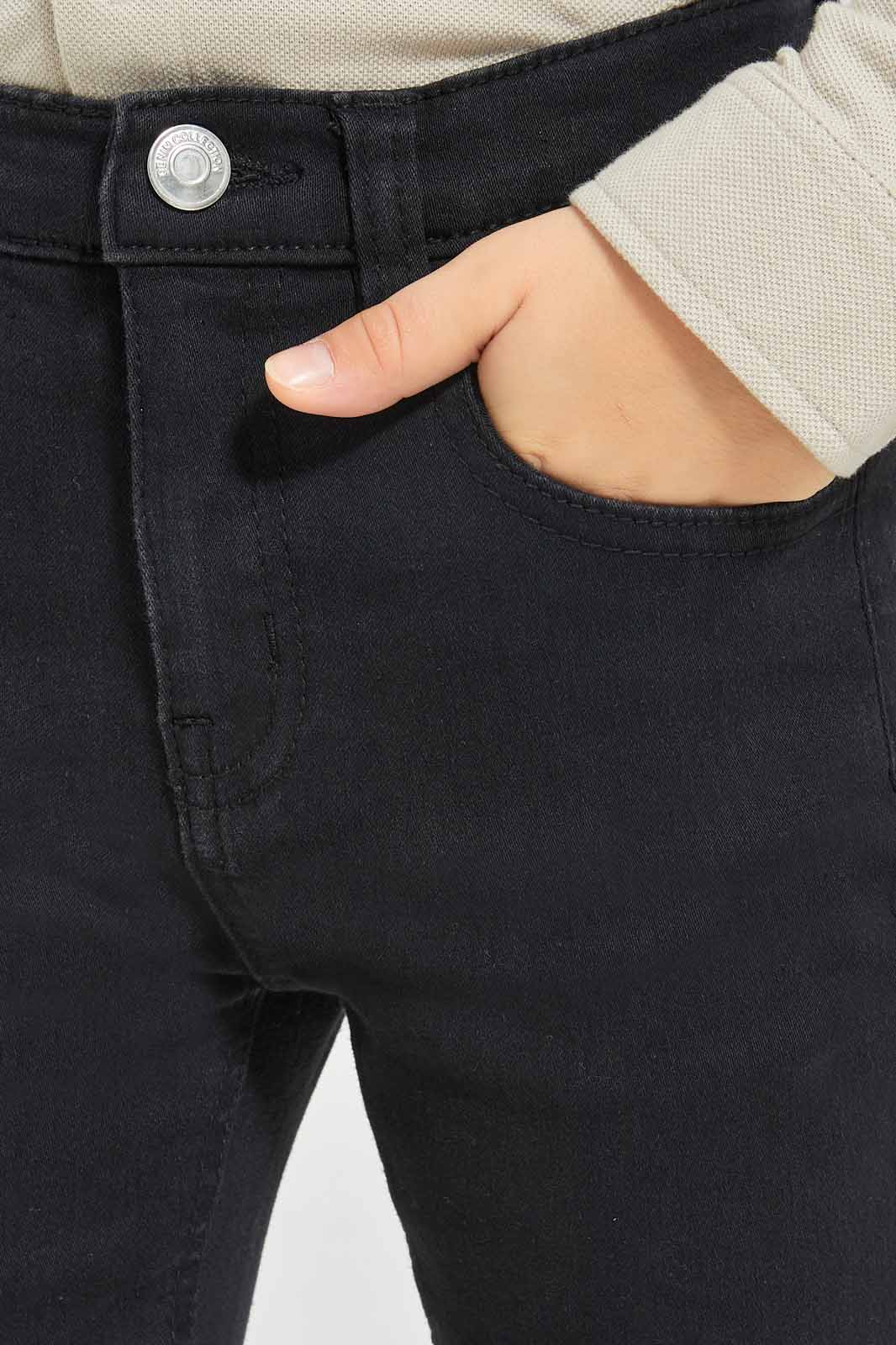 Redtag-Boys-Black-Skinny-Fit-Jeans-BOY-Jeans,-Category:Jeans,-Colour:Black,-Deals:New-In,-Dept:Boys,-Filter:Boys-(2-to-8-Yrs),-FIT-WALL-(FTW),-New-In-BOY-APL,-Non-Sale,-S23A,-Section:Boys-(0-to-14Yrs)-Boys-2 to 8 Years