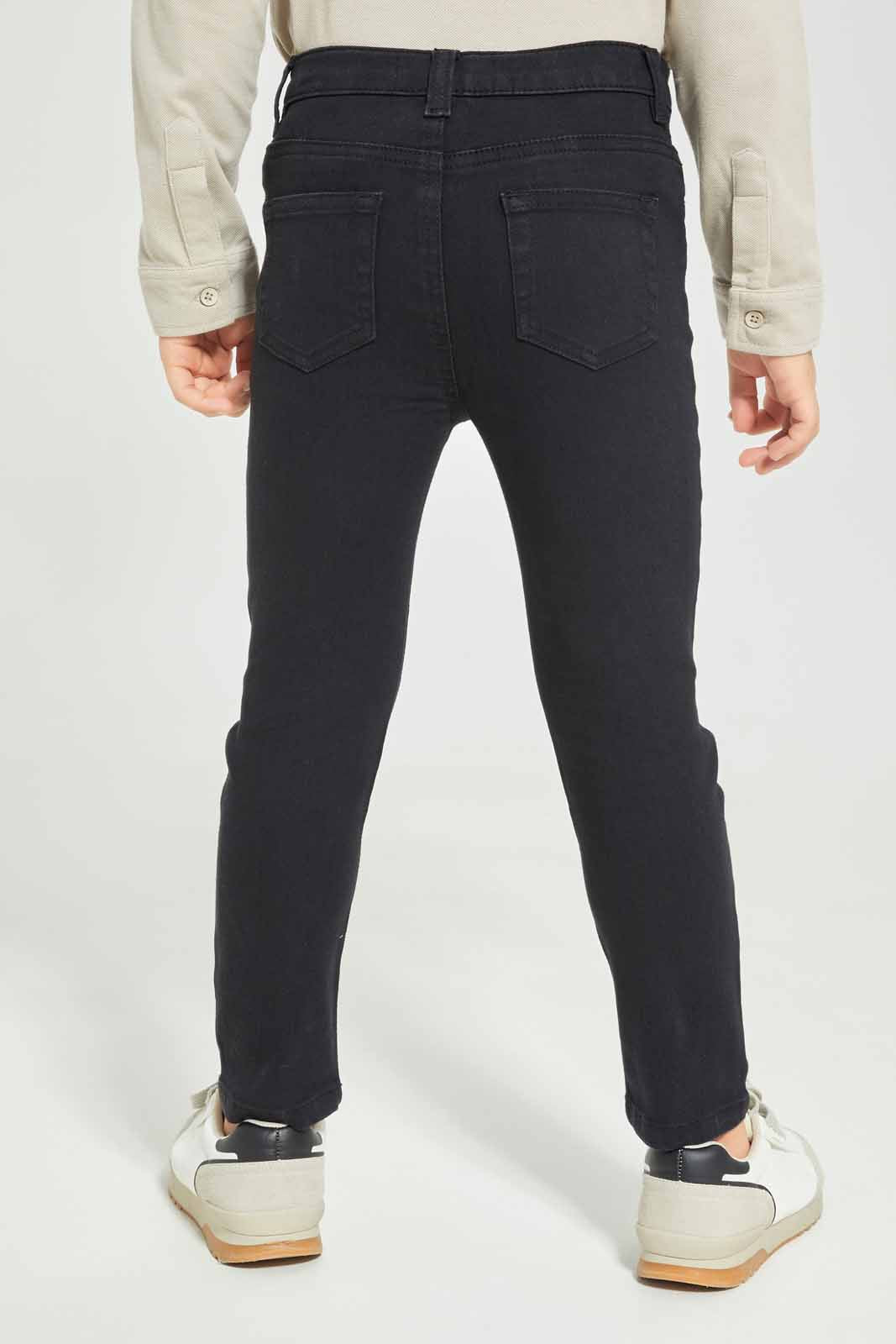 Redtag-Boys-Black-Skinny-Fit-Jeans-BOY-Jeans,-Category:Jeans,-Colour:Black,-Deals:New-In,-Dept:Boys,-Filter:Boys-(2-to-8-Yrs),-FIT-WALL-(FTW),-New-In-BOY-APL,-Non-Sale,-S23A,-Section:Boys-(0-to-14Yrs)-Boys-2 to 8 Years