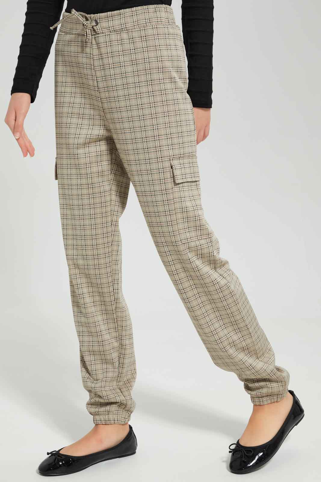 Redtag-Girls-Jacquard-Cargo-Pocket-Pants-Category:Trousers,-Colour:Beige,-Deals:New-In,-Dept:Girls,-Filter:Senior-Girls-(8-to-14-Yrs),-GSR-Trousers,-New-In-GSR-APL,-Non-Sale,-Section:Girls-(0-to-14Yrs),-VLM,-W22B-Senior-Girls-9 to 14 Years