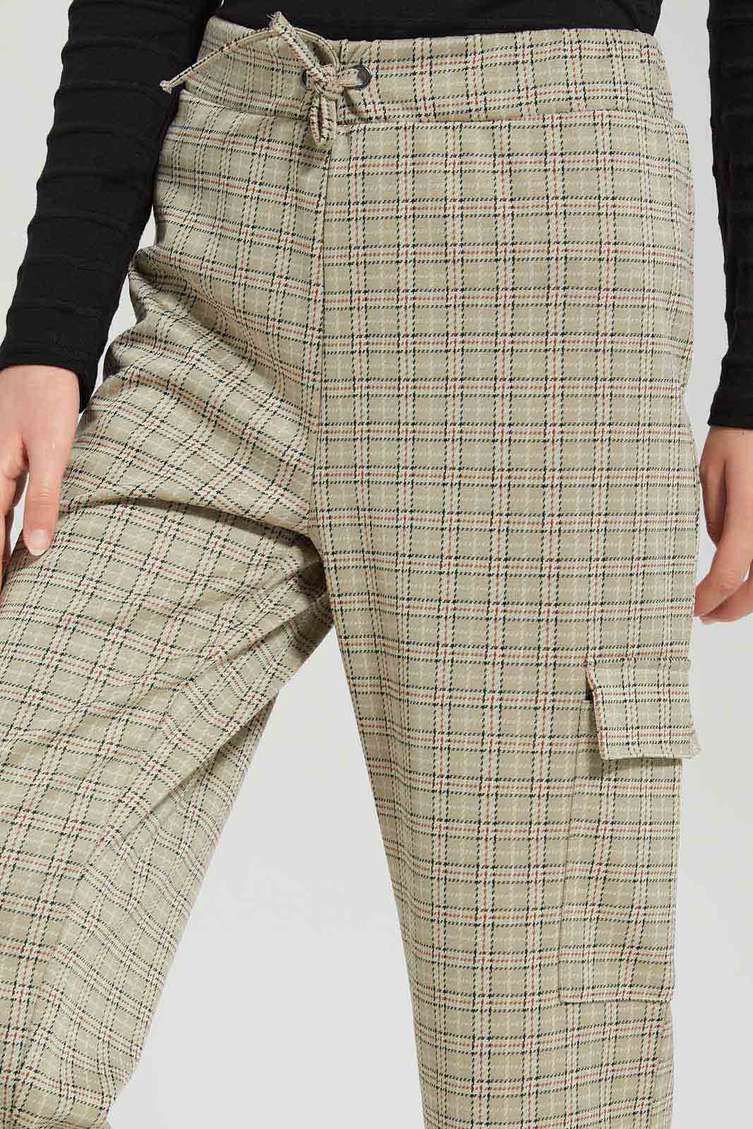 Redtag-Girls-Jacquard-Cargo-Pocket-Pants-Category:Trousers,-Colour:Beige,-Deals:New-In,-Dept:Girls,-Filter:Senior-Girls-(8-to-14-Yrs),-GSR-Trousers,-New-In-GSR-APL,-Non-Sale,-Section:Girls-(0-to-14Yrs),-VLM,-W22B-Senior-Girls-9 to 14 Years