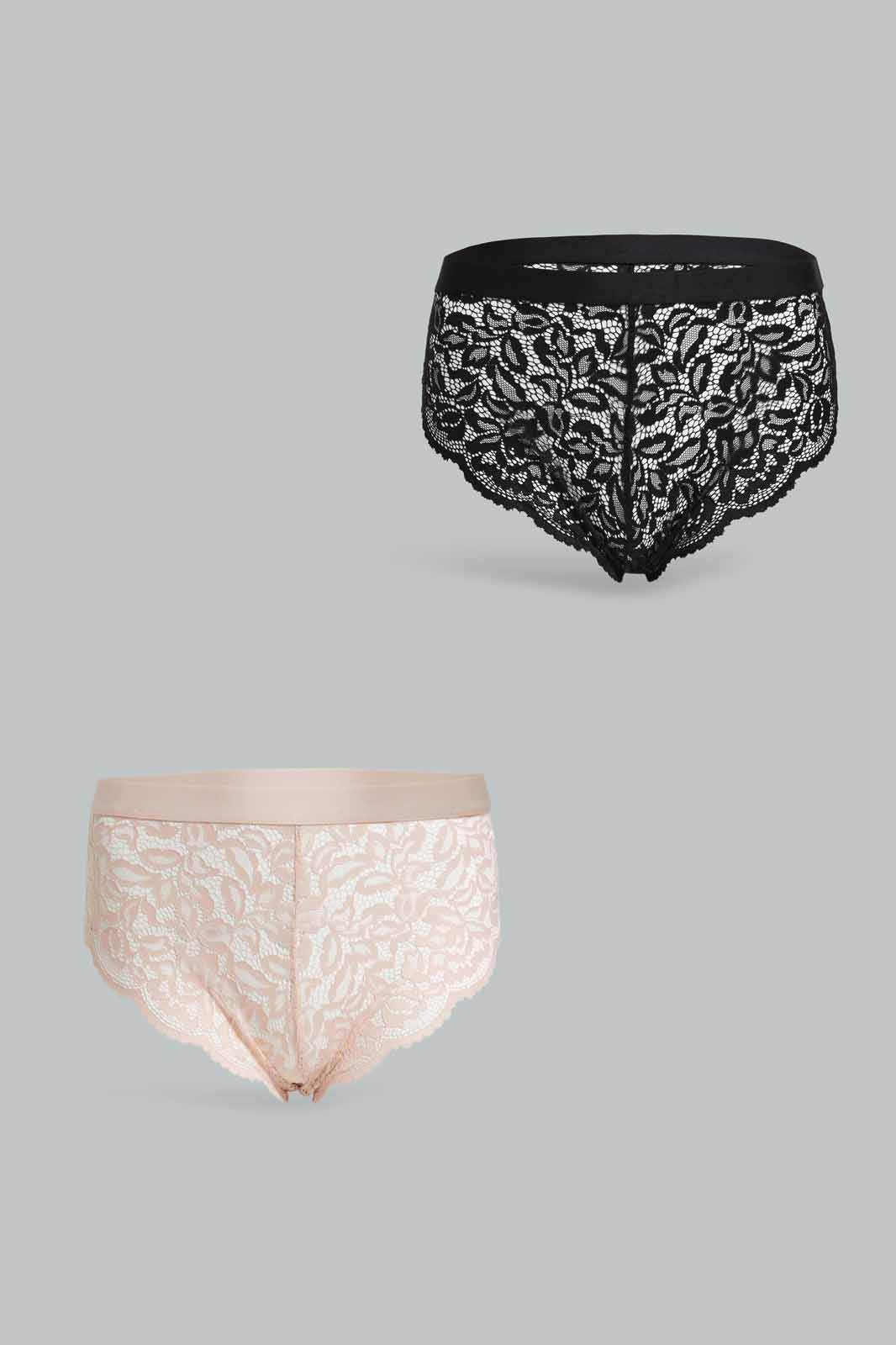 Redtag-Women-Color-Black/-Color-Nude-Plain-Boyleg-Brief-(2-Pack)-Category:Briefs,-Colour:Assorted,-Deals:New-In,-Filter:Women's-Clothing,-New-In-Women-APL,-Non-Sale,-Section:Women,-W22B,-Women-Briefs--