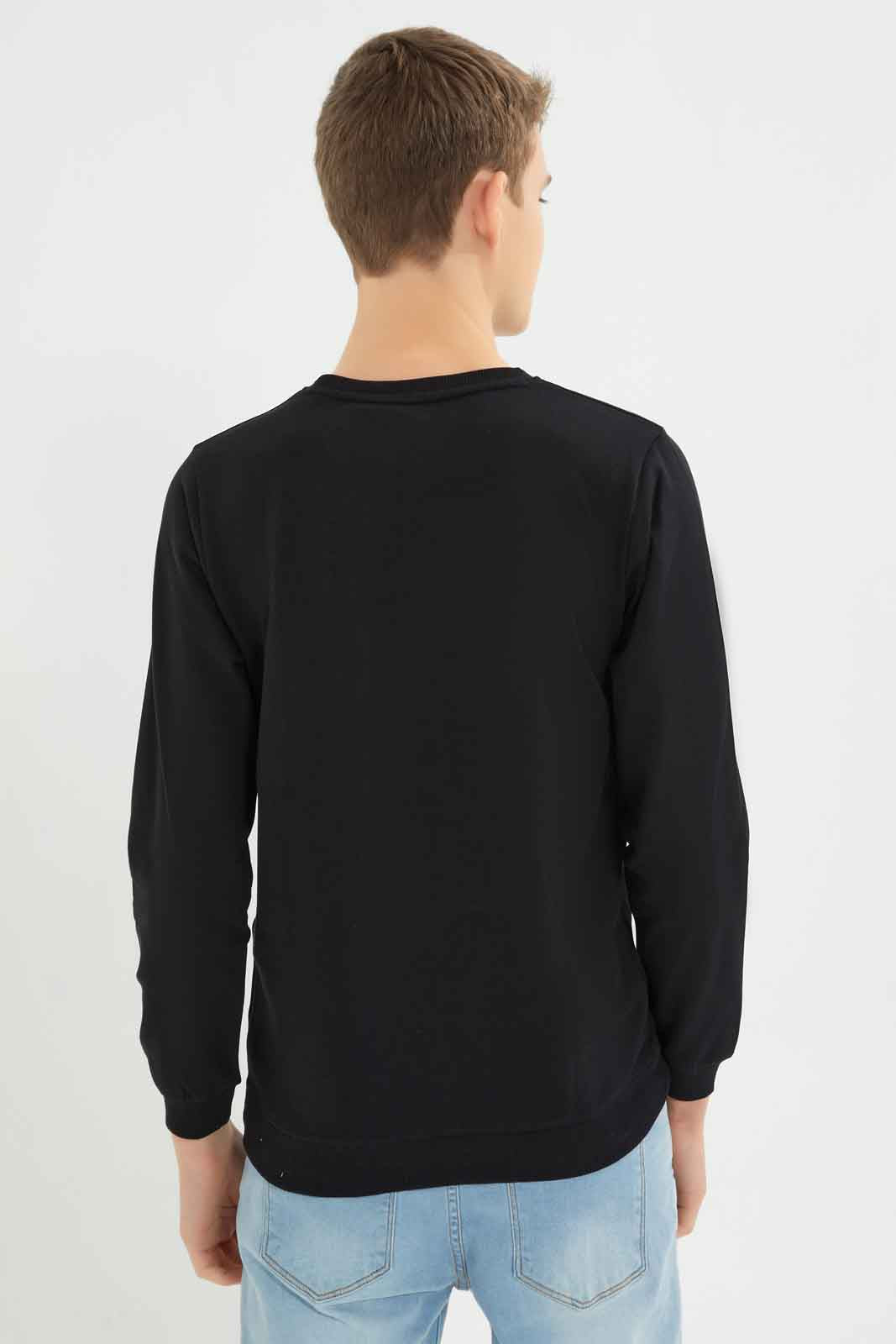 Redtag-Boys-Black-Lion-Face-Long-Sleeve-Graphic-Sweat-Tee-BSR-Sweatshirts,-Category:Sweatshirts,-Colour:Black,-Deals:New-In,-Dept:Boys,-Filter:Senior-Boys-(8-to-14-Yrs),-New-In-BSR-APL,-Non-Sale,-S23A,-Section:Boys-(0-to-14Yrs),-TBL-Senior-Boys-9 to 14 Years