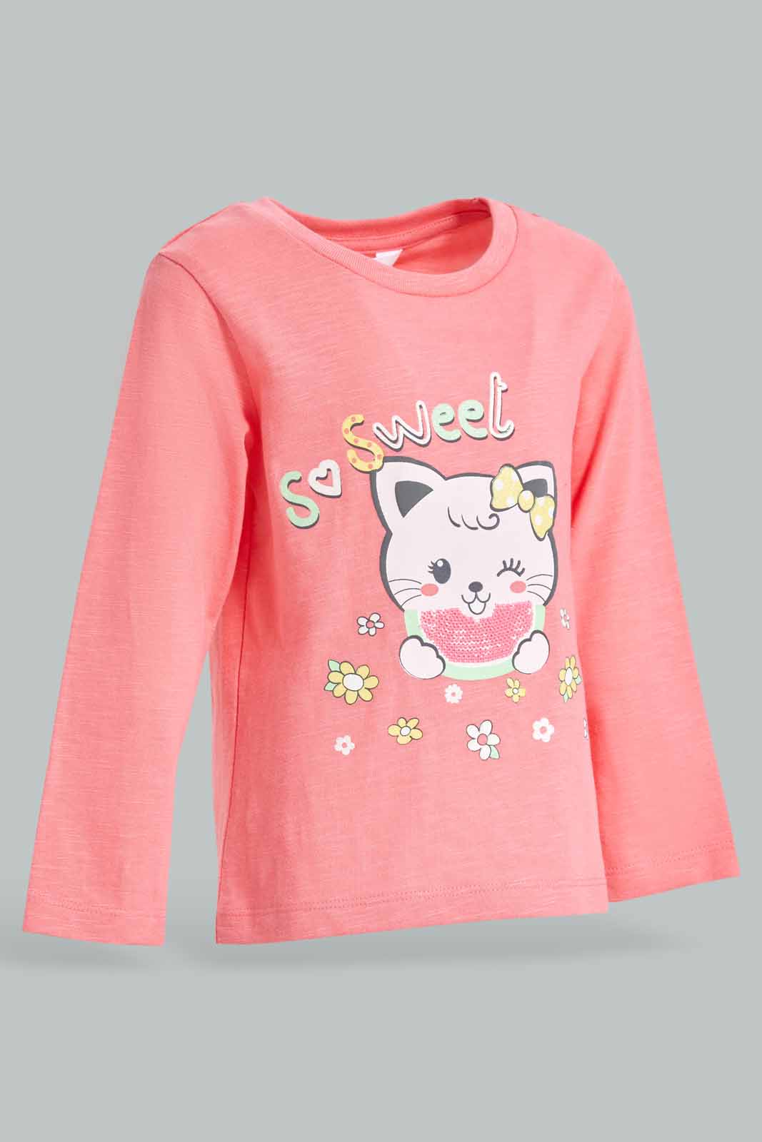 Redtag-Girls-Pink-Animal-Print-Tee-Category:T-Shirts,-Colour:Apricot,-Deals:New-In,-Dept:Girls,-Filter:Infant-Girls-(3-to-24-Mths),-ING-T-Shirts,-New-In-ING-APL,-Non-Sale,-S23A,-Section:Girls-(0-to-14Yrs)-Infant-Girls-