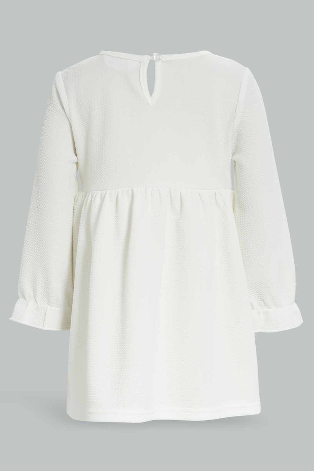 Redtag-Girls-White-Floral-Aop-Dress-Category:Dresses,-Colour:White,-Deals:New-In,-Dept:Girls,-Filter:Infant-Girls-(3-to-24-Mths),-ING-Dresses,-New-In-ING-APL,-Non-Sale,-S23A,-Section:Girls-(0-to-14Yrs)-Infant-Girls-