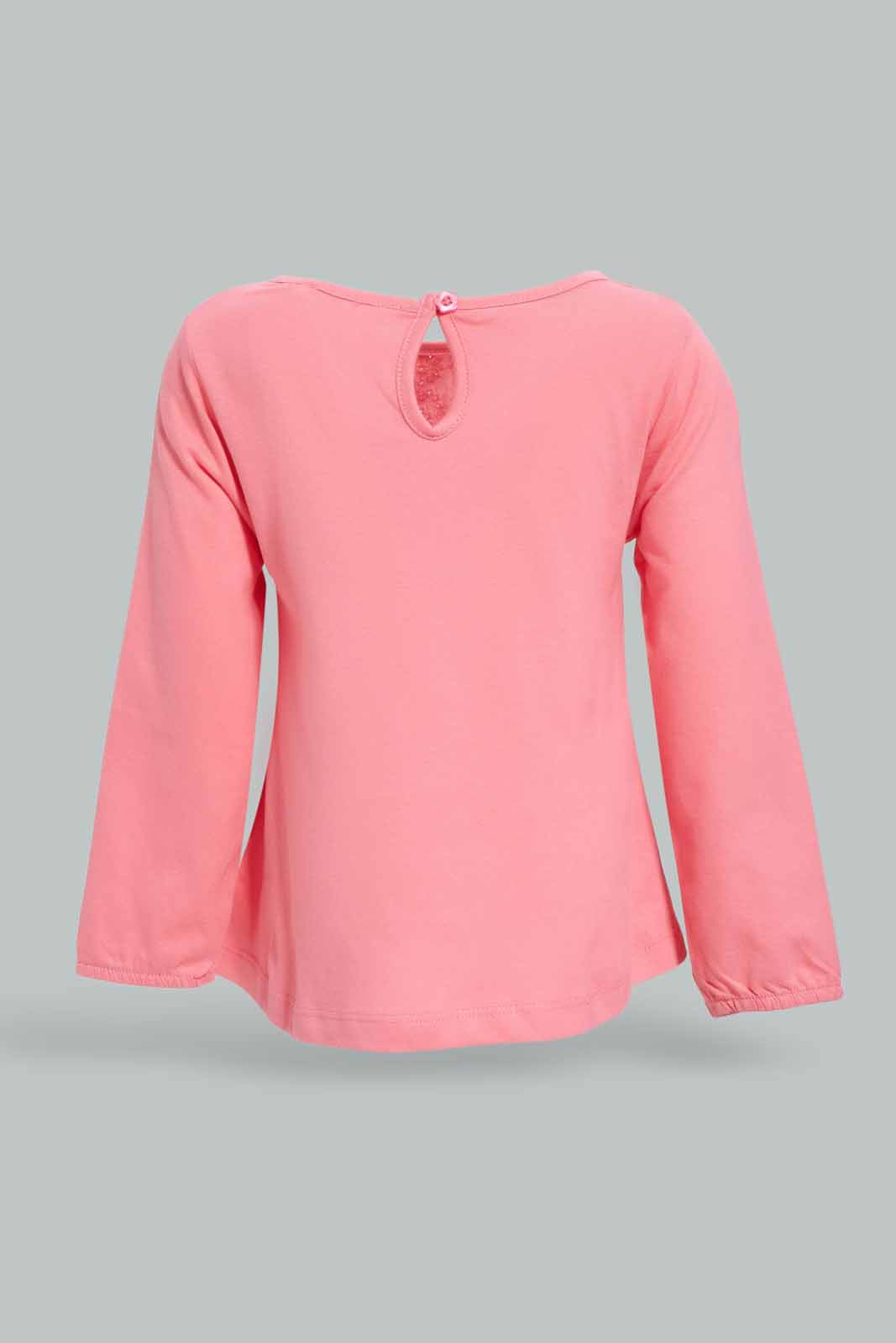 Redtag-Girls-Pink-Schifly-Yoke-Blouse-Category:Blouses,-Colour:Apricot,-Deals:New-In,-Dept:Girls,-Filter:Infant-Girls-(3-to-24-Mths),-ING-Blouses,-New-In-ING-APL,-Non-Sale,-S23A,-Section:Girls-(0-to-14Yrs)-Infant-Girls-3 to 24 Months