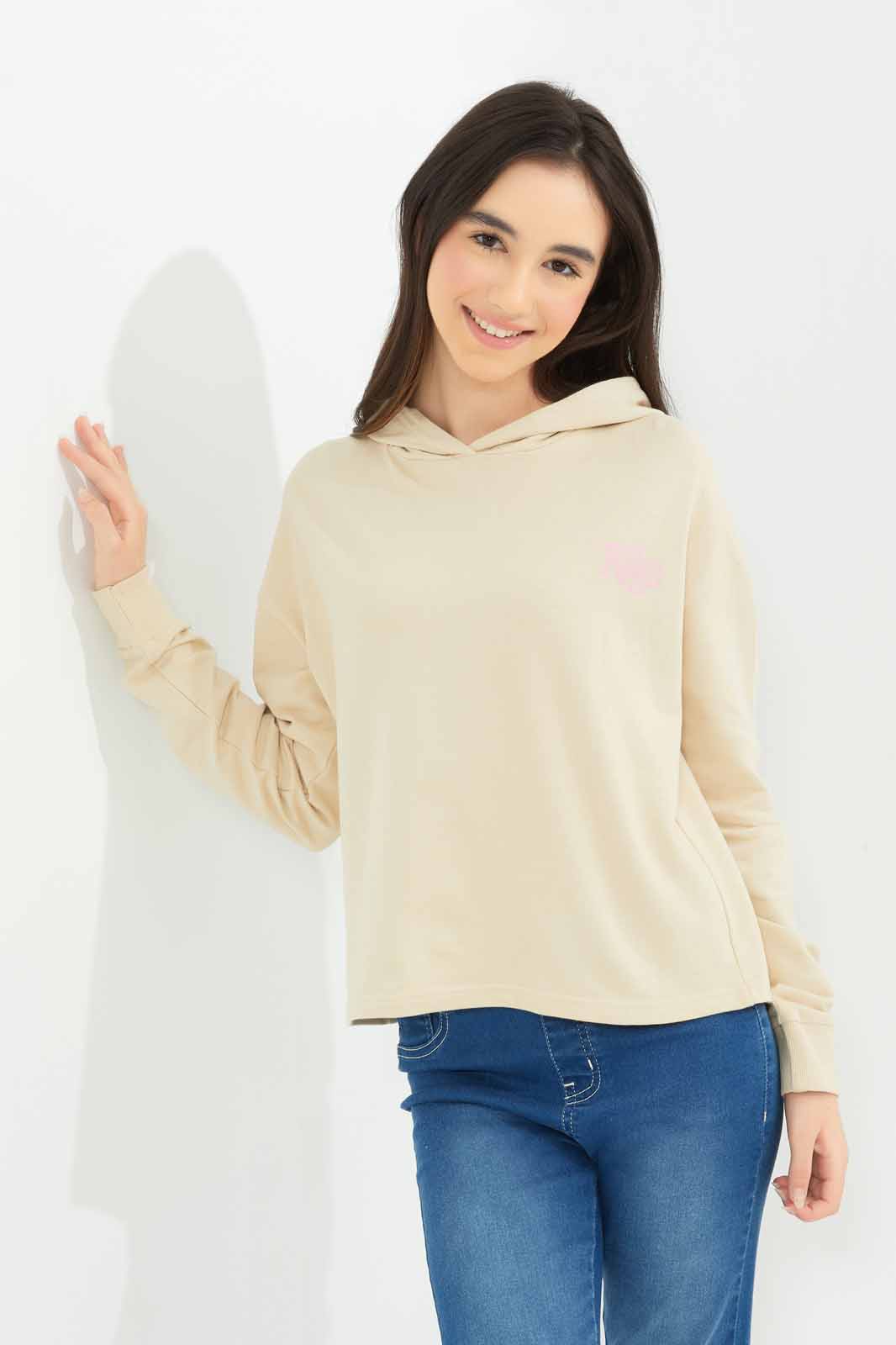 Redtag-Girls-Hoody-Sweatshirt-Category:Sweatshirts,-Colour:Assorted,-Deals:New-In,-Dept:Girls,-Filter:Senior-Girls-(8-to-14-Yrs),-GSR-Sweatshirts,-New-In-GSR-APL,-Non-Sale,-S23A,-Section:Girls-(0-to-14Yrs),-TBL-Senior-Girls-9 to 14 Years