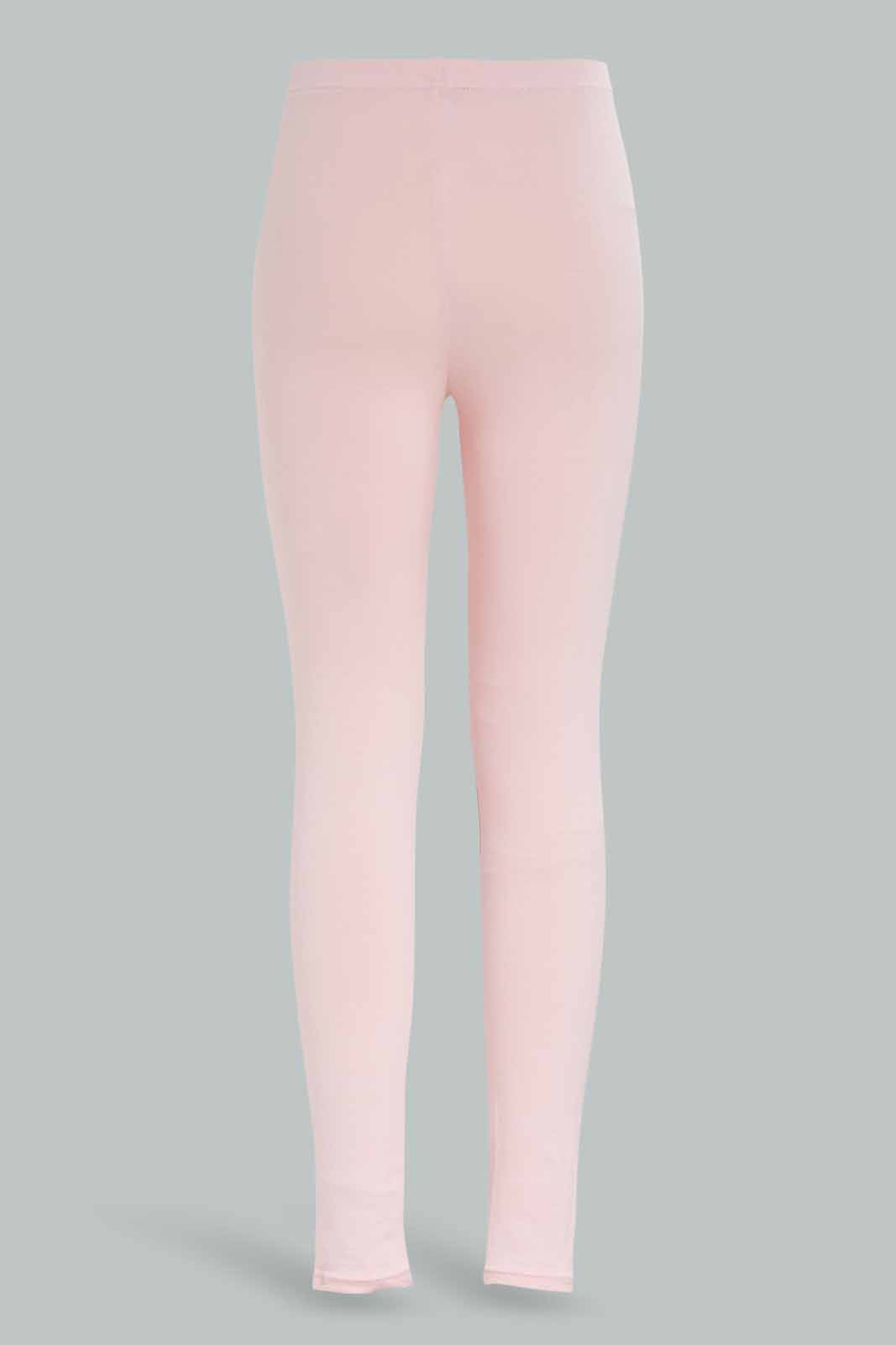 Redtag-Girls-Pink-Basic-Lagging-Category:Leggings,-Colour:Apricot,-Deals:New-In,-Dept:Girls,-Filter:Senior-Girls-(8-to-14-Yrs),-GSR-Leggings,-New-In-GSR-APL,-Non-Sale,-S23A,-Section:Girls-(0-to-14Yrs),-TBL-Senior-Girls-9 to 14 Years