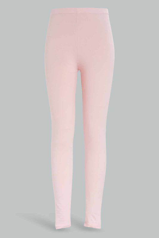 Redtag-Girls-Pink-Basic-Lagging-Category:Leggings,-Colour:Apricot,-Deals:New-In,-Dept:Girls,-Filter:Senior-Girls-(8-to-14-Yrs),-GSR-Leggings,-New-In-GSR-APL,-Non-Sale,-S23A,-Section:Girls-(0-to-14Yrs),-TBL-Senior-Girls-9 to 14 Years