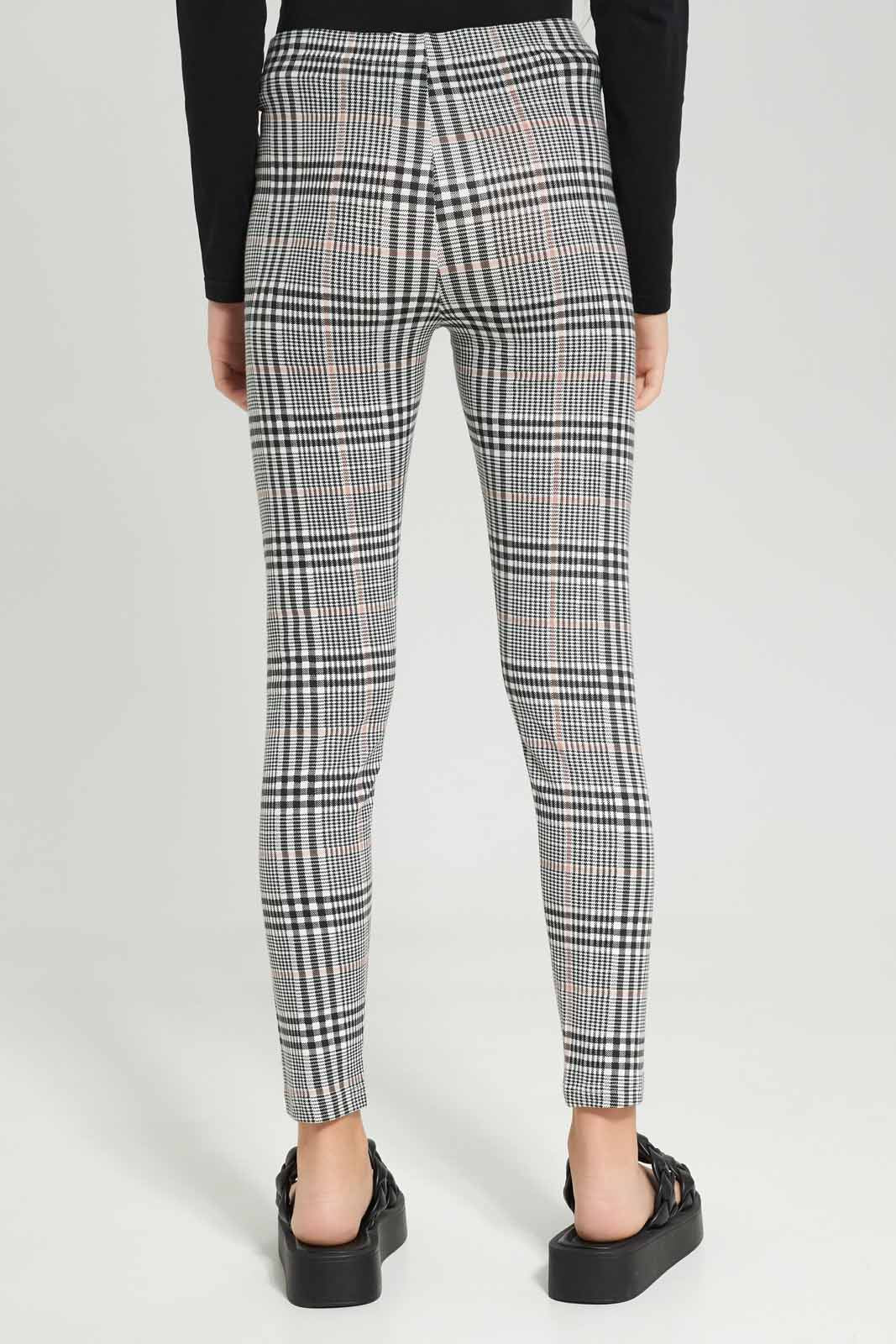 Redtag-Girls-White-Black-Check-Print-Category:Leggings,-Colour:Black,-Deals:New-In,-Dept:Girls,-Filter:Senior-Girls-(8-to-14-Yrs),-GSR-Leggings,-New-In-GSR-APL,-Non-Sale,-S23A,-Section:Girls-(0-to-14Yrs),-TBL-Senior-Girls-9 to 14 Years