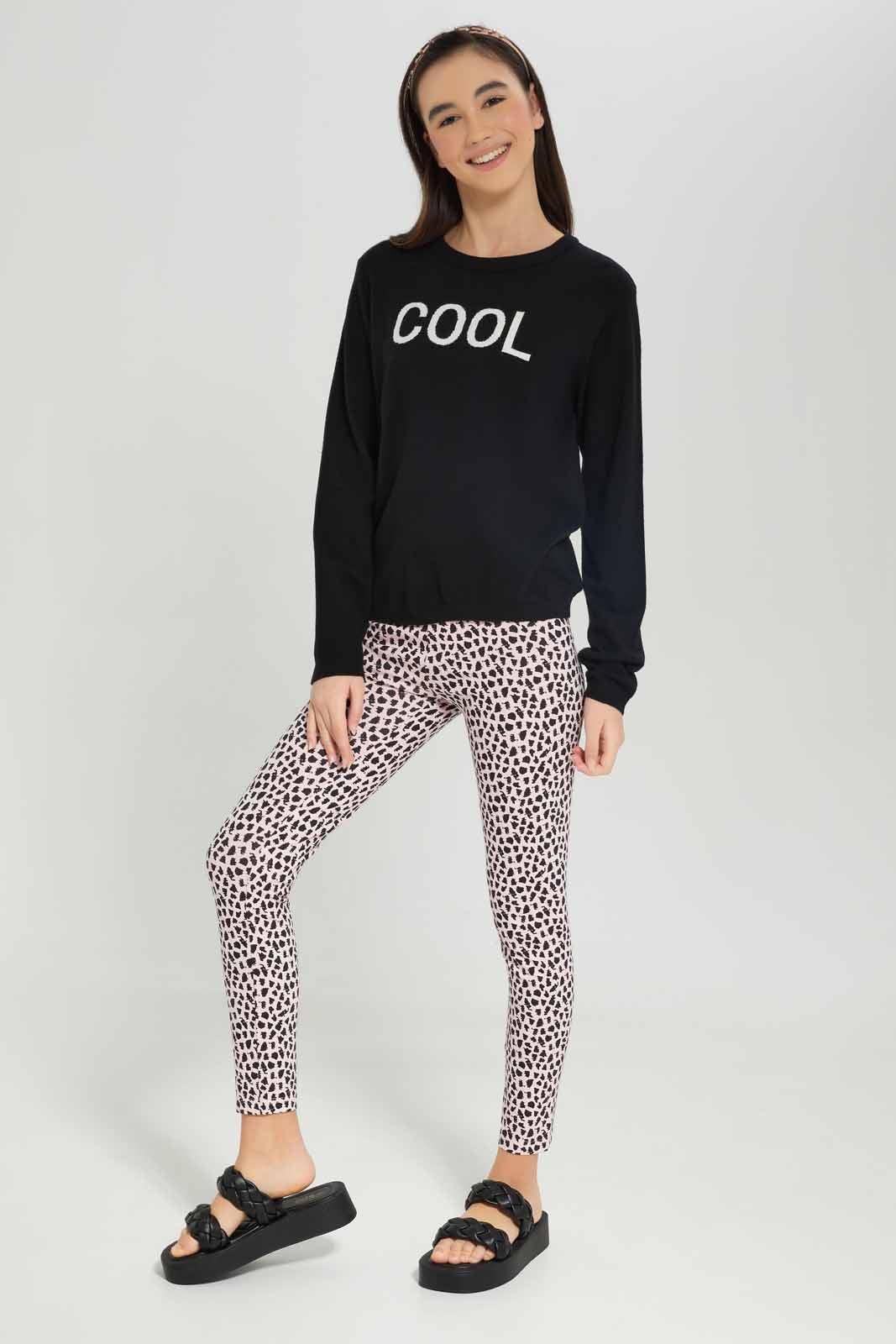 Redtag-Girls-Black-Basic-Pullover-Category:Pullovers,-Colour:Black,-Deals:New-In,-Dept:Girls,-Filter:Senior-Girls-(8-to-14-Yrs),-GSR-Pullovers,-New-In-GSR-APL,-Non-Sale,-S23A,-Section:Girls-(0-to-14Yrs),-TBL-Senior-Girls-9 to 14 Years