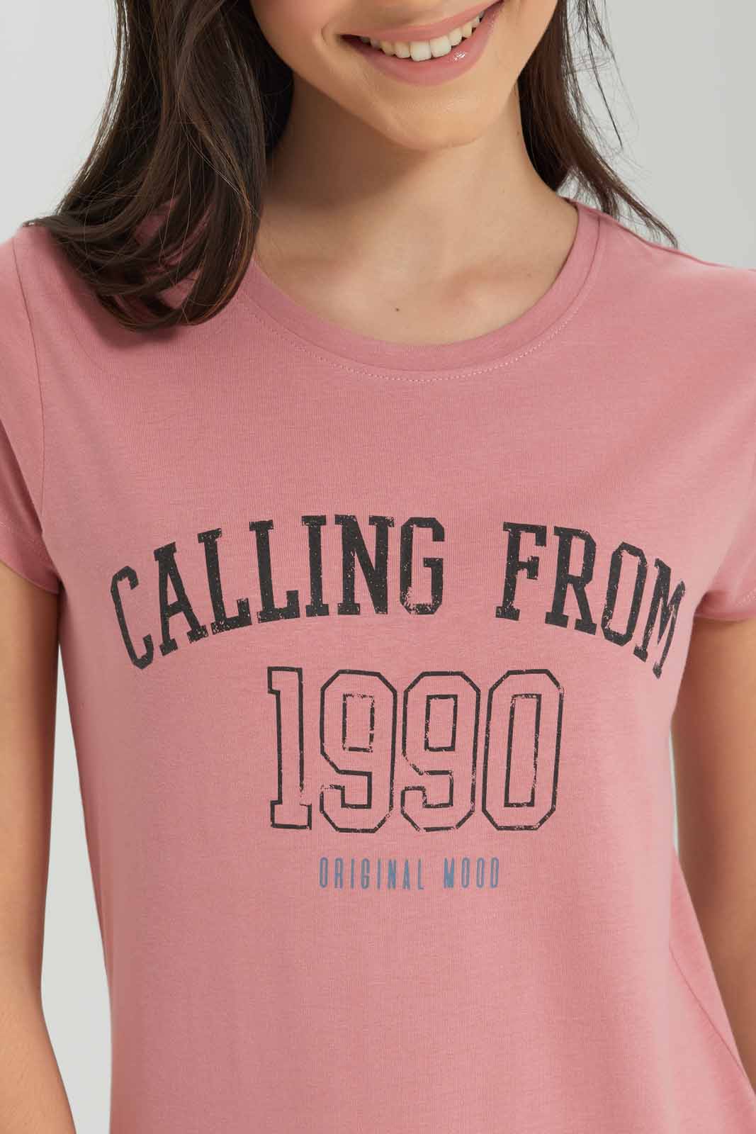 Redtag-Girls-Pale-Pink-S/S-T-Shirt-Category:T-Shirts,-Colour:Apricot,-Deals:New-In,-Dept:Girls,-Filter:Senior-Girls-(8-to-14-Yrs),-GSR-T-Shirts,-New-In-GSR-APL,-Non-Sale,-S23A,-Section:Girls-(0-to-14Yrs),-TBL-Senior-Girls-9 to 14 Years