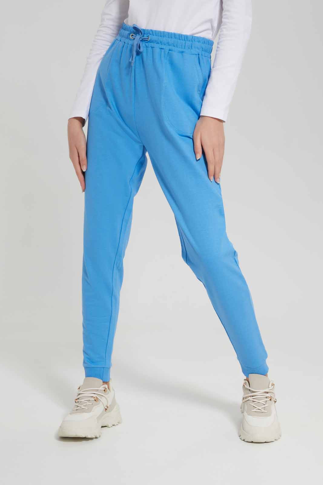 Redtag-Girls-Pale-Blue-Basic-Track-Pants-Category:Joggers,-Colour:Blue,-Deals:New-In,-Dept:Girls,-Filter:Senior-Girls-(8-to-14-Yrs),-GSR-Joggers,-New-In-GSR-APL,-Non-Sale,-S23A,-Section:Girls-(0-to-14Yrs),-TBL-Senior-Girls-9 to 14 Years