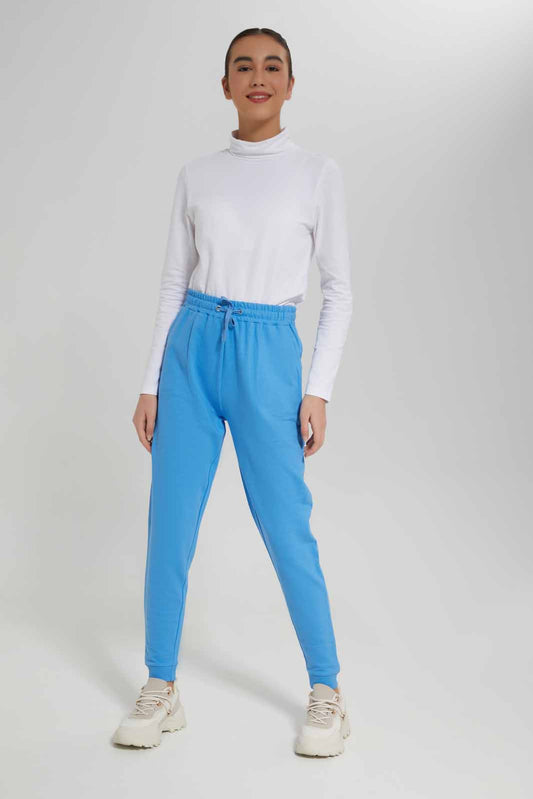 Redtag-Girls-Pale-Blue-Basic-Track-Pants-Category:Joggers,-Colour:Blue,-Deals:New-In,-Dept:Girls,-Filter:Senior-Girls-(8-to-14-Yrs),-GSR-Joggers,-New-In-GSR-APL,-Non-Sale,-S23A,-Section:Girls-(0-to-14Yrs),-TBL-Senior-Girls-9 to 14 Years
