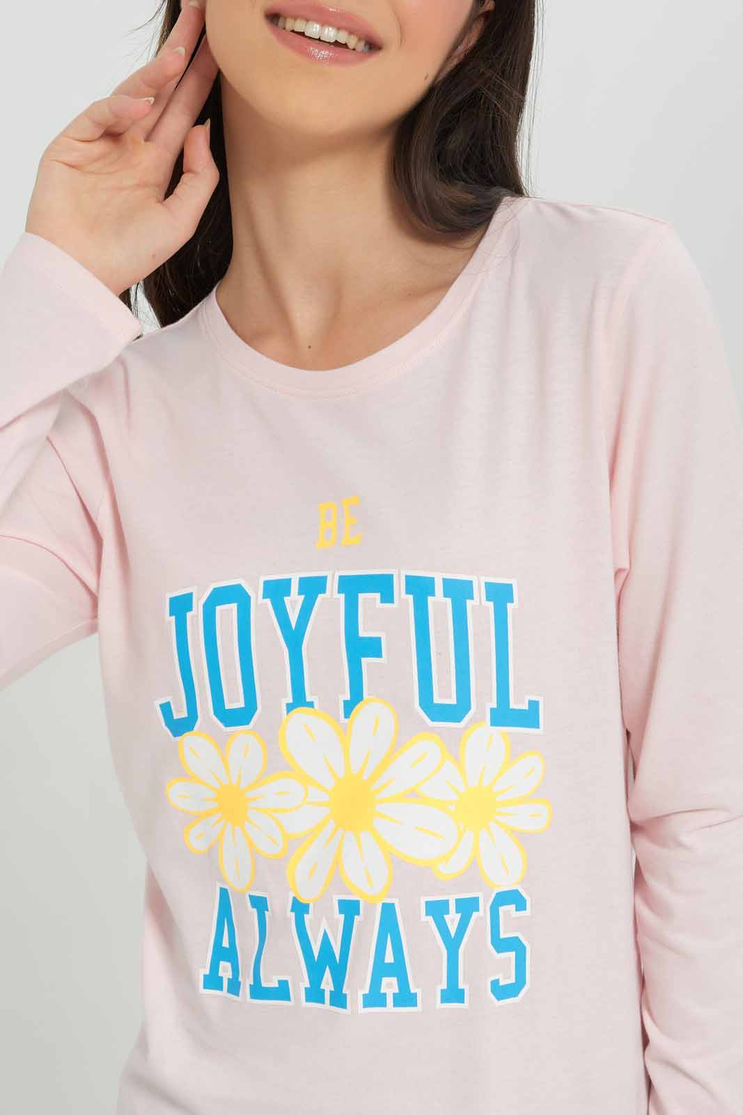 Redtag-Girls-Pale-Pink-L/S-T-Shirt-Category:T-Shirts,-Colour:Apricot,-Deals:New-In,-Dept:Girls,-Filter:Senior-Girls-(8-to-14-Yrs),-GSR-T-Shirts,-New-In-GSR-APL,-Non-Sale,-S23A,-Section:Girls-(0-to-14Yrs),-TBL-Senior-Girls-9 to 14 Years