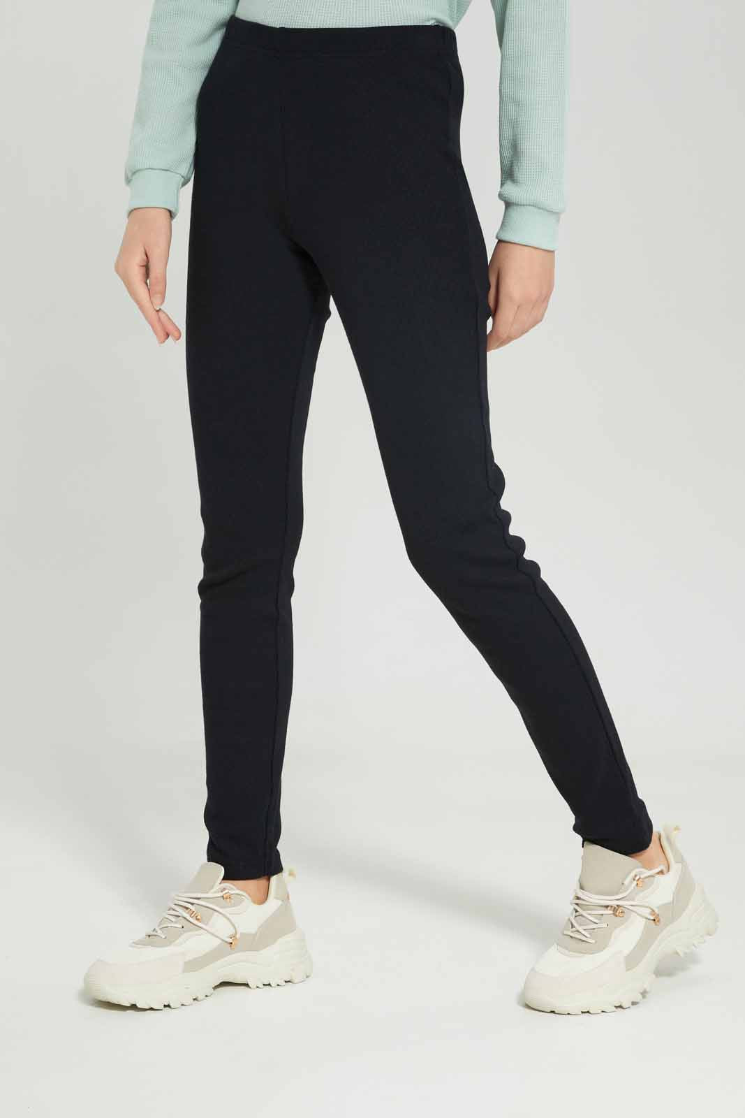 Redtag-Girls-Black-Rib-Leggings-BTS,-Category:Leggings,-Colour:Black,-Deals:New-In,-Dept:Girls,-Filter:Senior-Girls-(8-to-14-Yrs),-GSR-Leggings,-New-In-GSR-APL,-Non-Sale,-S23A,-Section:Girls-(0-to-14Yrs),-TBL-Senior-Girls-9 to 14 Years