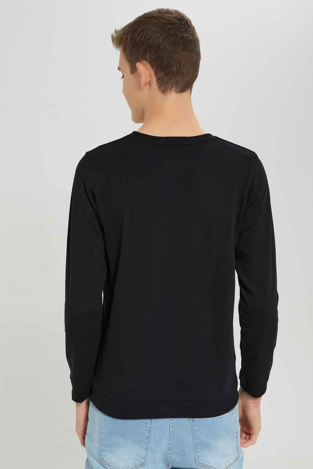 Redtag-Boys-Black-Plain-Long-Sleeve-Sweat-Tee-BSR-Sweatshirts,-Category:Sweatshirts,-Colour:Black,-Deals:New-In,-Dept:Boys,-Filter:Senior-Boys-(8-to-14-Yrs),-New-In-BSR-APL,-Non-Sale,-S23A,-Section:Boys-(0-to-14Yrs),-TBL-Senior-Boys-9 to 14 Years