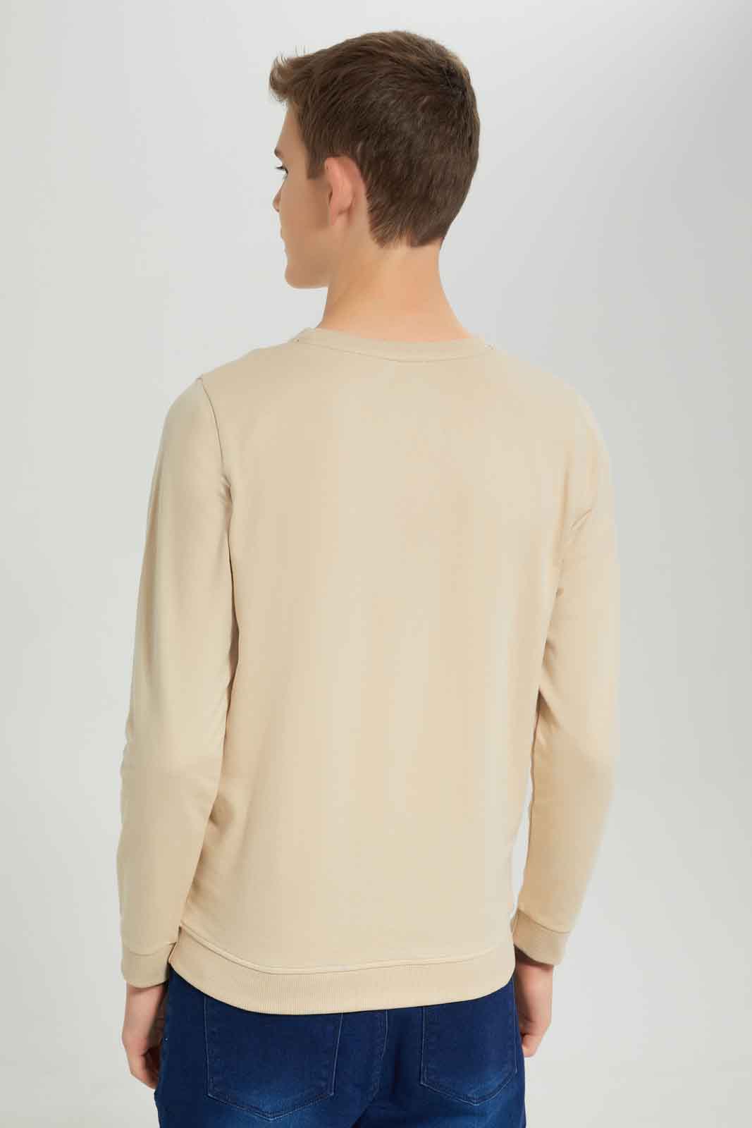 Redtag-Boys-Beige-Plain-Long-Sleeve-Sweat-Tee-BSR-Sweatshirts,-Category:Sweatshirts,-Colour:Beige,-Deals:New-In,-Dept:Boys,-Filter:Senior-Boys-(8-to-14-Yrs),-New-In-BSR-APL,-Non-Sale,-S23A,-Section:Boys-(0-to-14Yrs),-TBL-Senior-Boys-9 to 14 Years