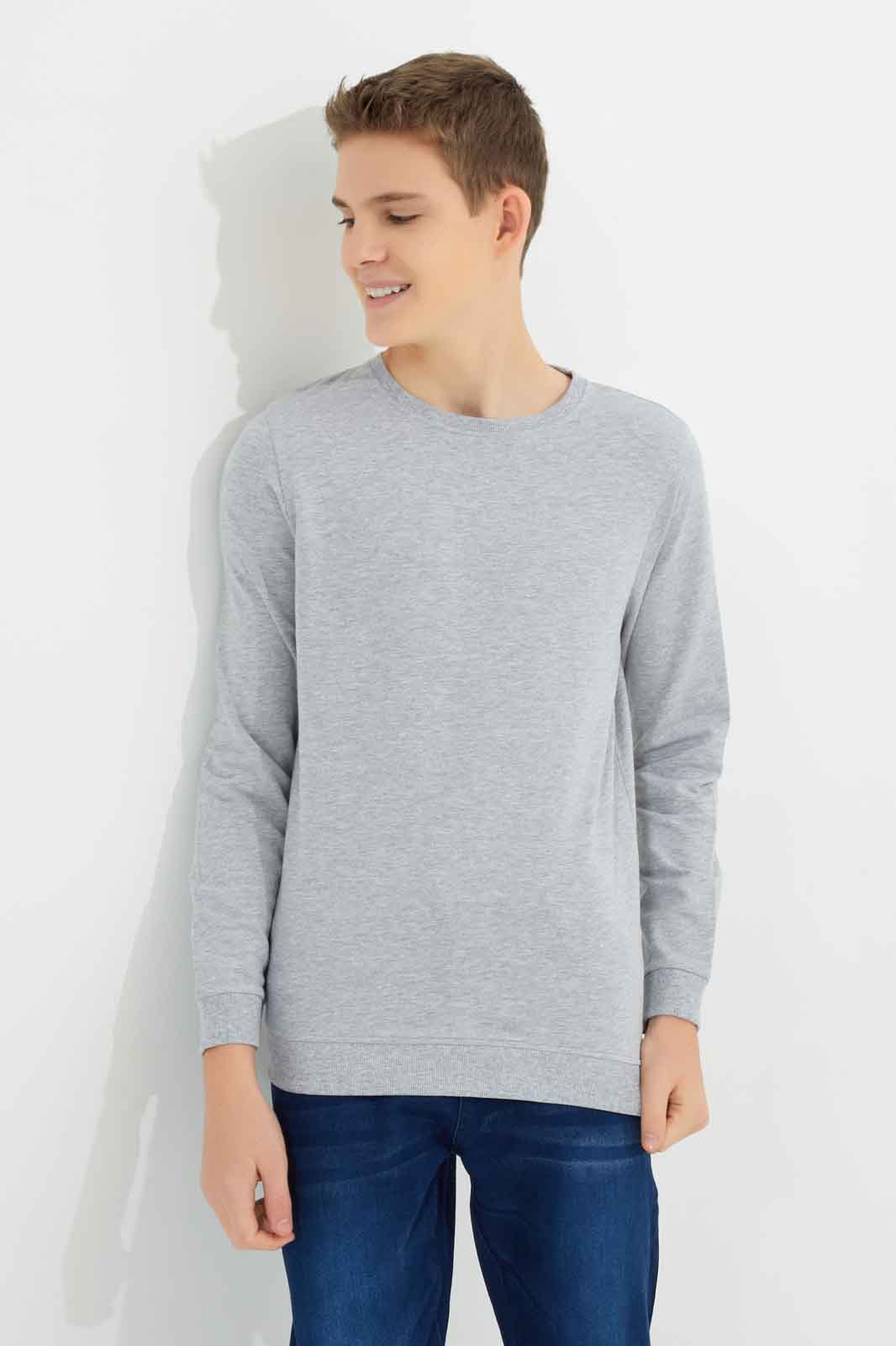 Redtag-Boys-Grey-Mel-Plain-Long-Sleeve-Sweat-Tee-BSR-Sweatshirts,-Category:Sweatshirts,-Colour:Grey,-Deals:New-In,-Dept:Boys,-Filter:Senior-Boys-(8-to-14-Yrs),-New-In-BSR-APL,-Non-Sale,-S23A,-Section:Boys-(0-to-14Yrs),-TBL-Senior-Boys-9 to 14 Years