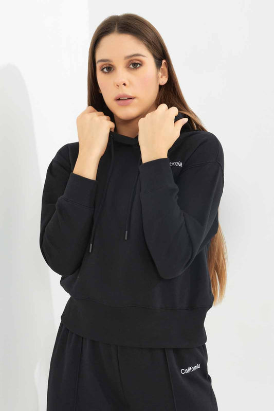 Redtag-Women-Black-Oversized-Hooded-Sweat-Shirt-With-Embroidery-Category:Sweatshirts,-Colour:Black,-Deals:New-In,-Dept:Ladieswear,-Filter:Women's-Clothing,-New-In-Women-APL,-Non-Sale,-Section:Women,-W22B,-Women-Sweatshirts-Women's-