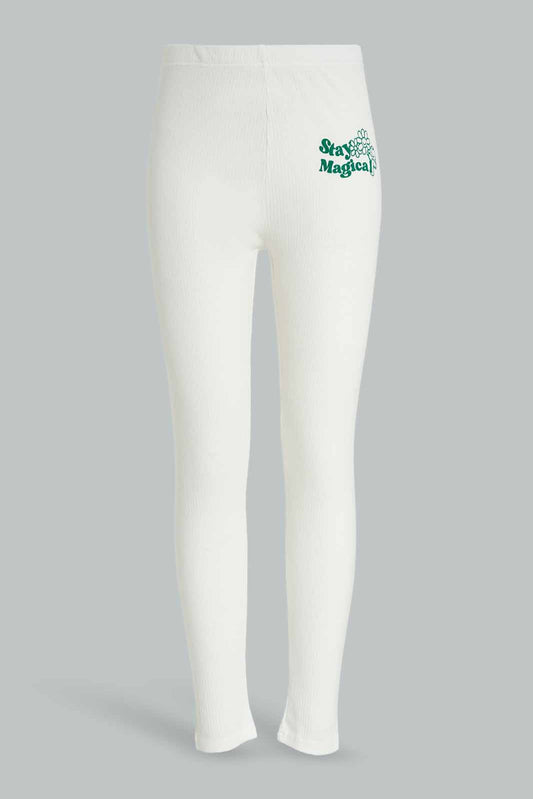 Redtag-Women-Ivory-Palcement-Print-Ribbed-Legging-Category:Leggings,-Colour:Ivory,-Deals:New-In,-Dept:Ladieswear,-Filter:Women's-Clothing,-New-In-Women-APL,-Non-Sale,-Section:Women,-W22B,-Women-Leggings-Women's-