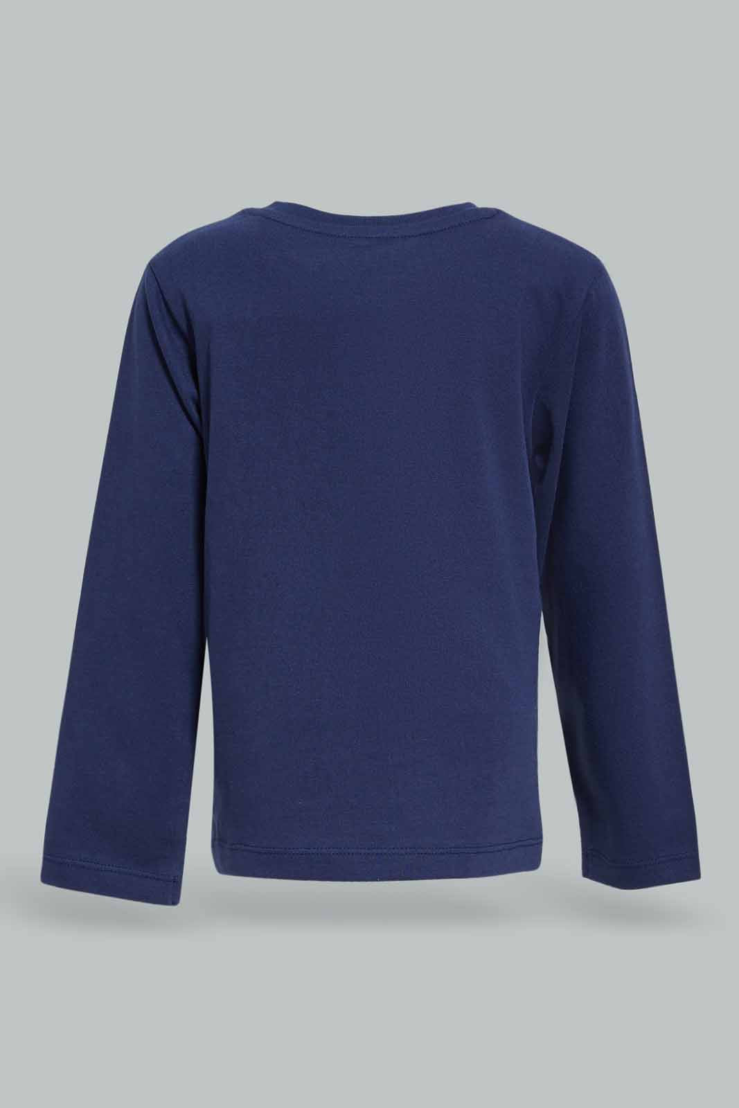 Redtag-Boys-Navy-Safari-Adventure-Ls-T-Shirt-Category:T-Shirts,-Colour:Navy,-Deals:New-In,-Dept:Boys,-Filter:Infant-Boys-(3-to-24-Mths),-INB-T-Shirts,-New-In-INB-APL,-Non-Sale,-S23A,-Section:Boys-(0-to-14Yrs),-TBL-Infant-Boys-3 to 24 Months
