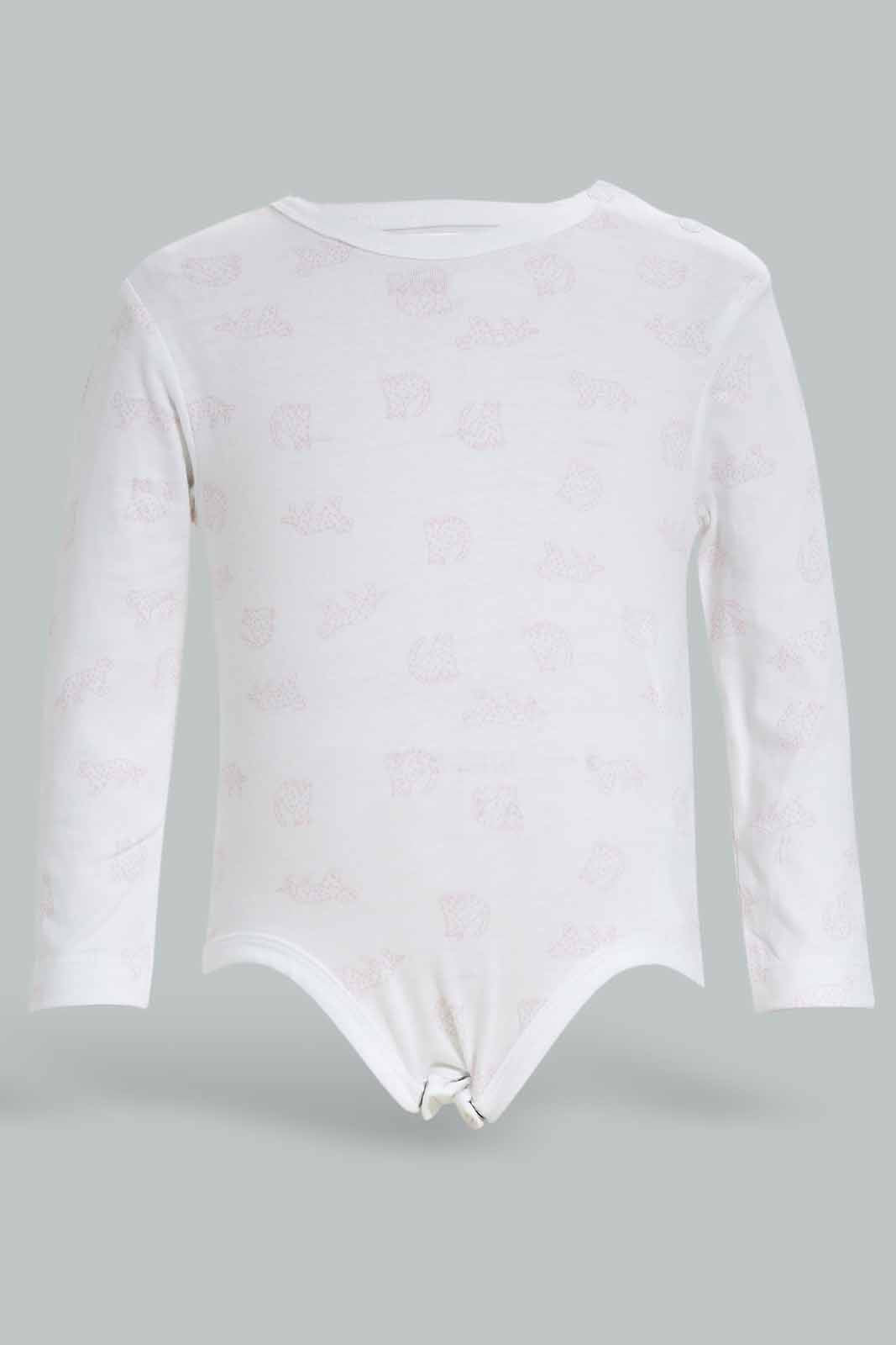 Redtag-Boys-Pink-2-Pc-Rib-Aop-Bodysuit-Category:Bodysuits,-Colour:Apricot,-Deals:New-In,-Dept:New-Born,-Filter:Baby-(0-to-12-Mths),-NBG-Bodysuits,-New-In-NBG-APL,-Non-Sale,-S23A,-Section:Boys-(0-to-14Yrs)-Baby-
