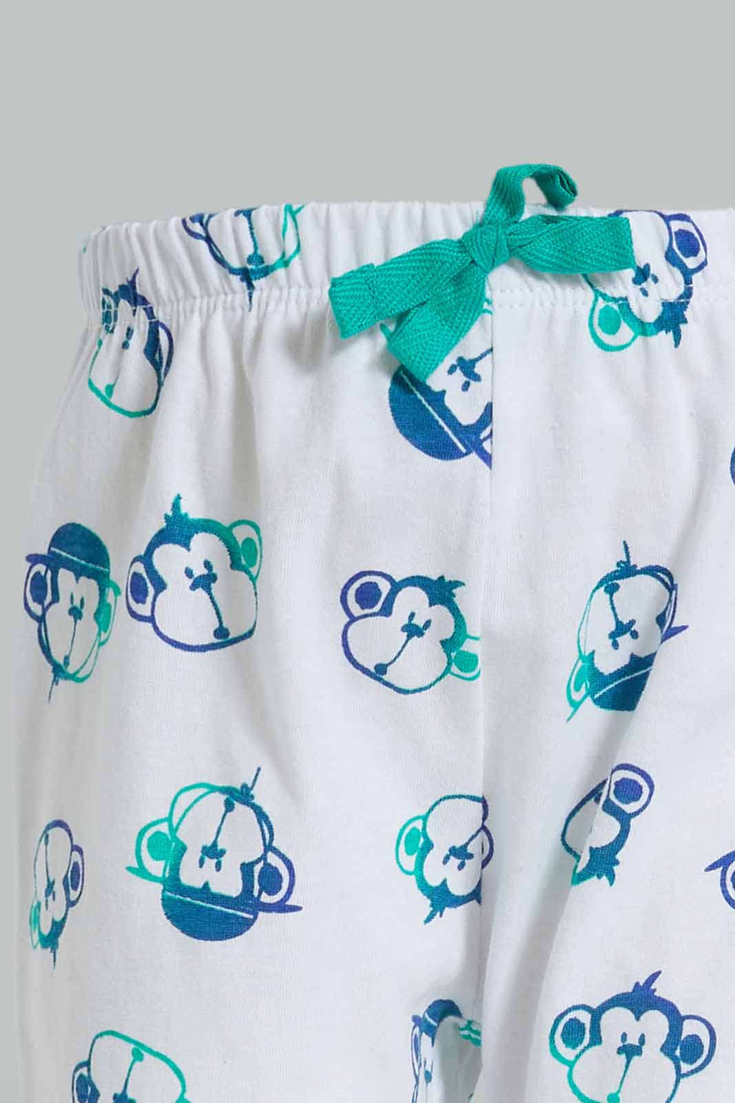 Redtag-Boys-White-Monkey-Aop-Tshirt-And-Short-2-Pack-Pj-Set-Category:Pyjama-Sets,-Colour:White,-Deals:New-In,-Dept:Boys,-Filter:Infant-Boys-(3-to-24-Mths),-INB-Pyjama-Sets,-New-In-INB-APL,-Non-Sale,-S23A,-Section:Boys-(0-to-14Yrs)-Infant-Boys-3 to 24 Months