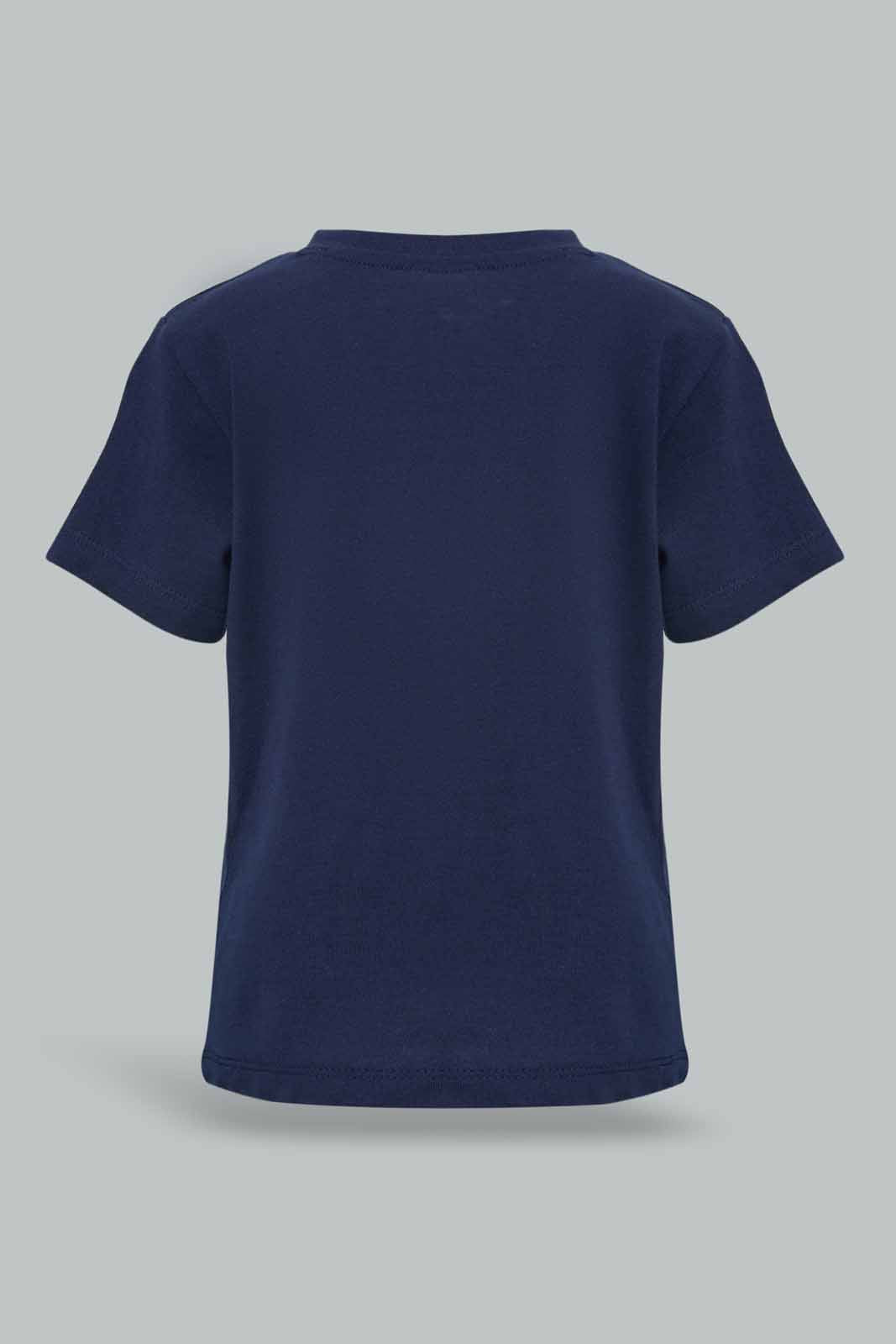 Redtag-Boys-Navy-Tiger-And-Dino-Ss-Tshirt-And-Shorts-23-Pack-Pj-Set-Category:Pyjama-Sets,-Colour:Navy,-Deals:New-In,-Dept:Boys,-Filter:Infant-Boys-(3-to-24-Mths),-INB-Pyjama-Sets,-New-In-INB-APL,-Non-Sale,-S23A,-Section:Boys-(0-to-14Yrs)-Infant-Boys-3 to 24 Months